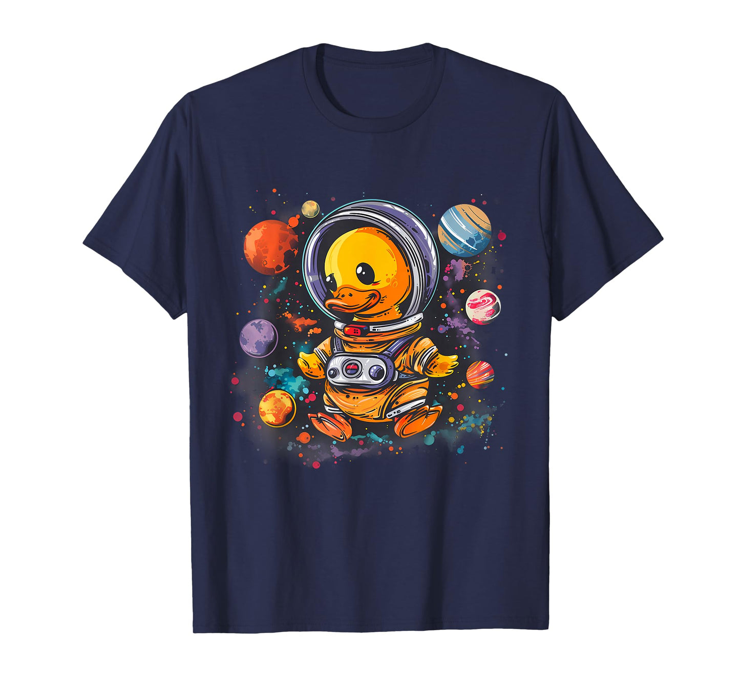 Rubber Duck Space Astronaut Planet Rubber Duck Lover Science T-Shirt