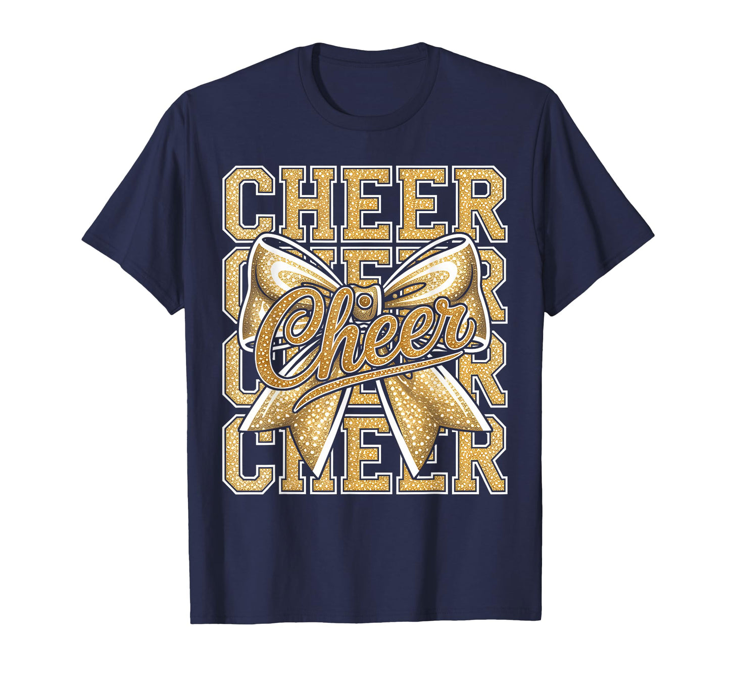 Cheer Gold Funny Cheerleader Coquette Cheerleading Outfit T-Shirt