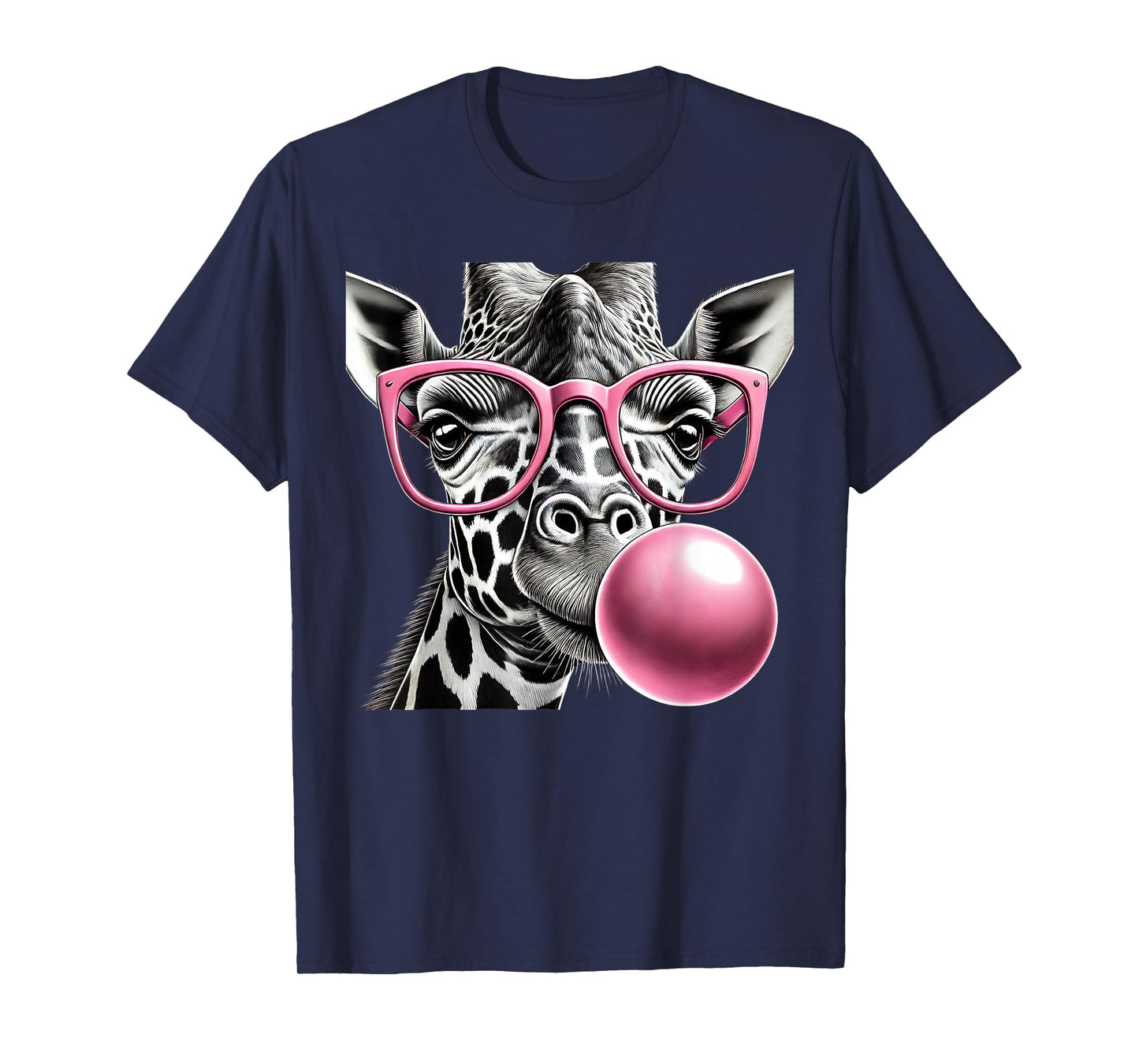 Giraffe Women Giraffe Face with Sunglasses Wild Animal Cute T-Shirt