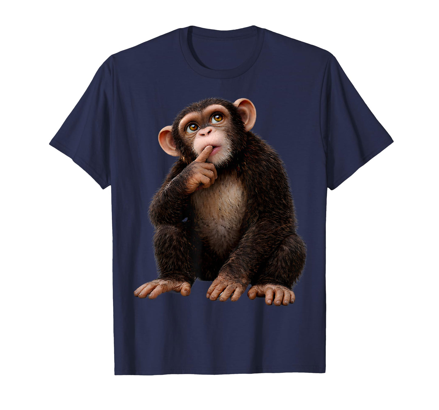 Funny Monkey Face Chimpanzee Women Men Kids Monkey Lover T-Shirt