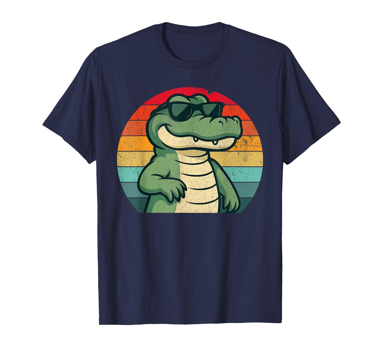 Cool Retro Alligator Sunglasses 70s 80s 90s Funny Alligator T-Shirt