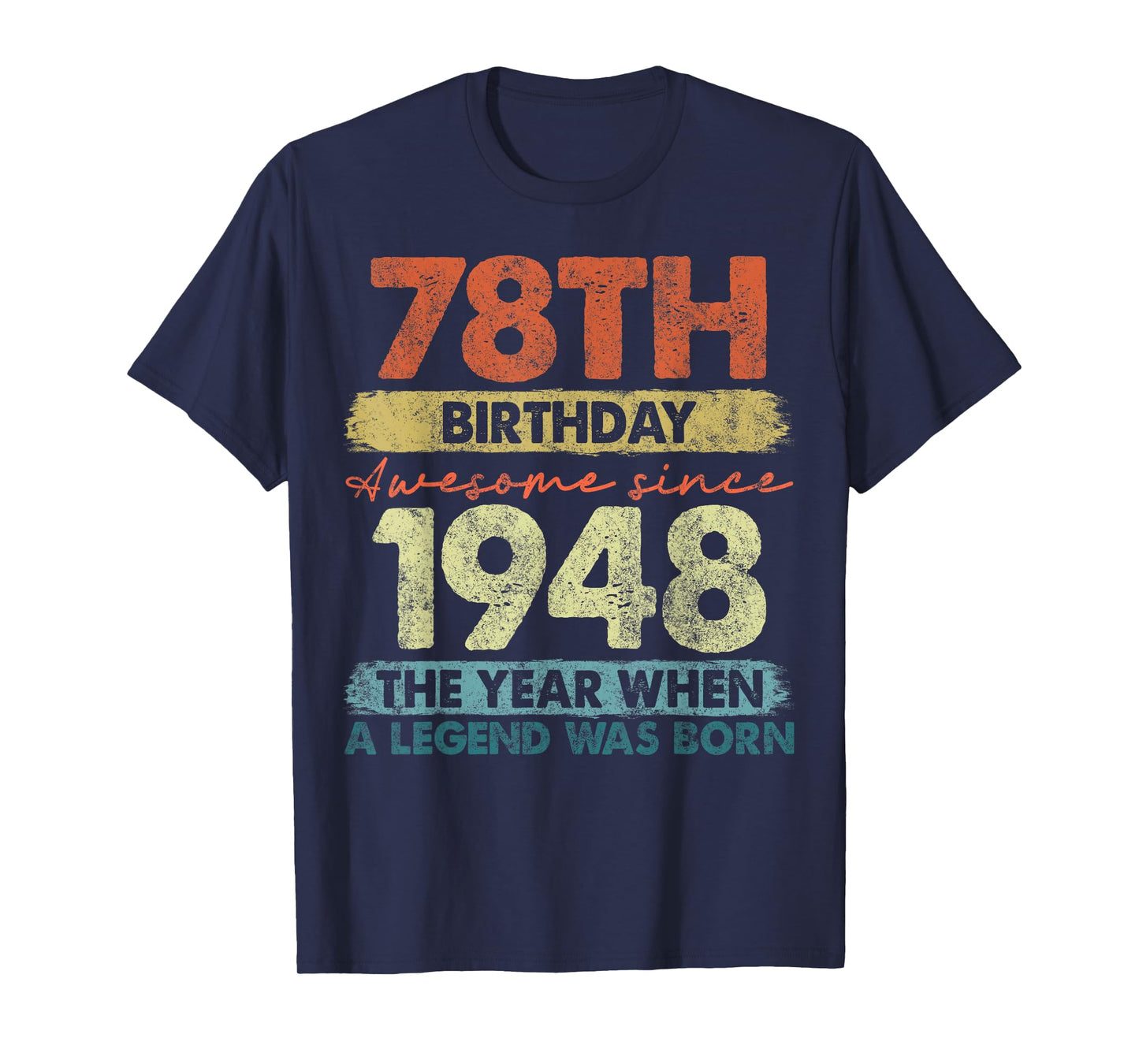78 Year Old Gifts Vintage 1948 Limited Edition 78th Birthday T-Shirt