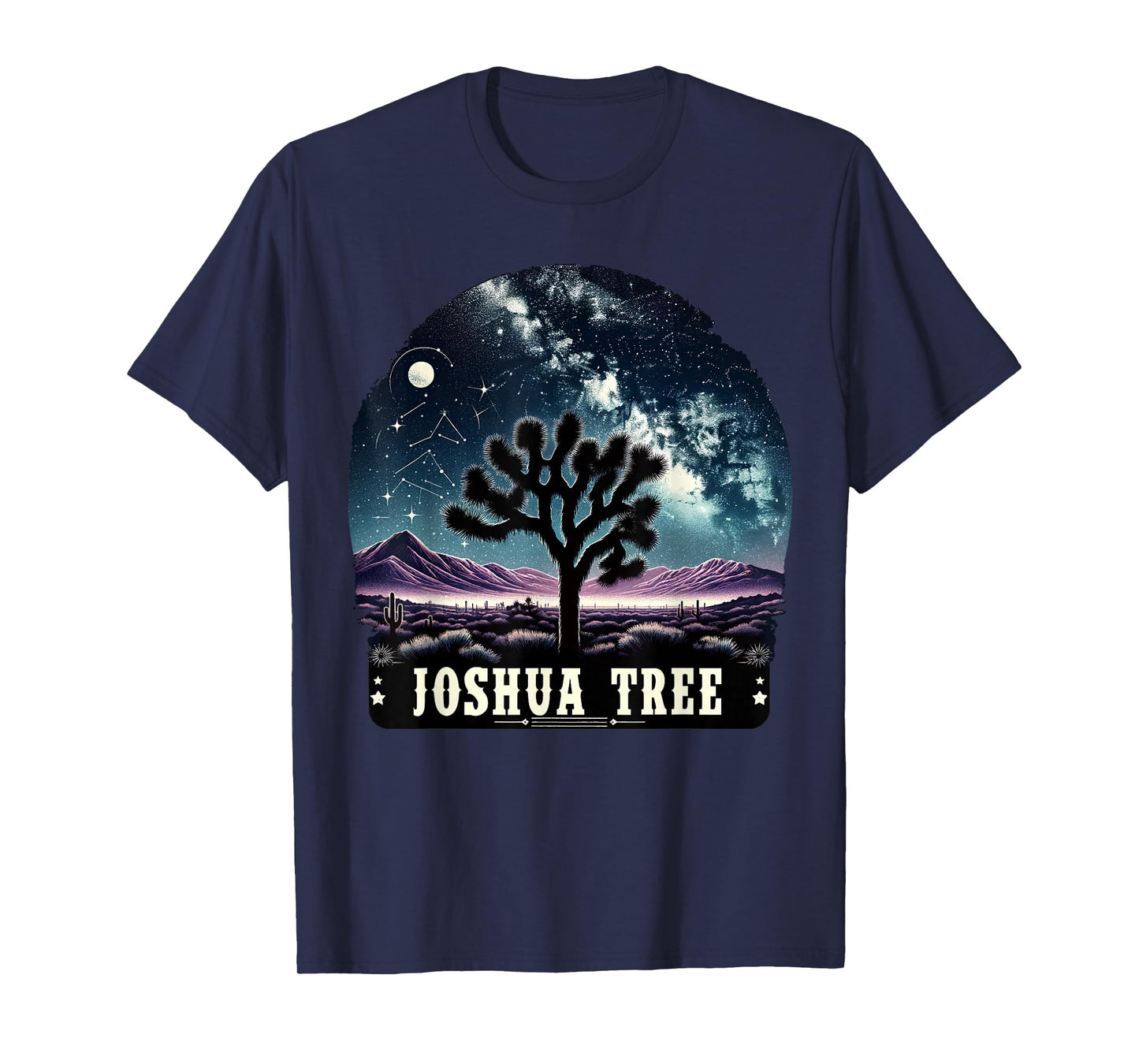Joshua Tree National Park Night Scene Hiking Camping Outdoor T-Shirt