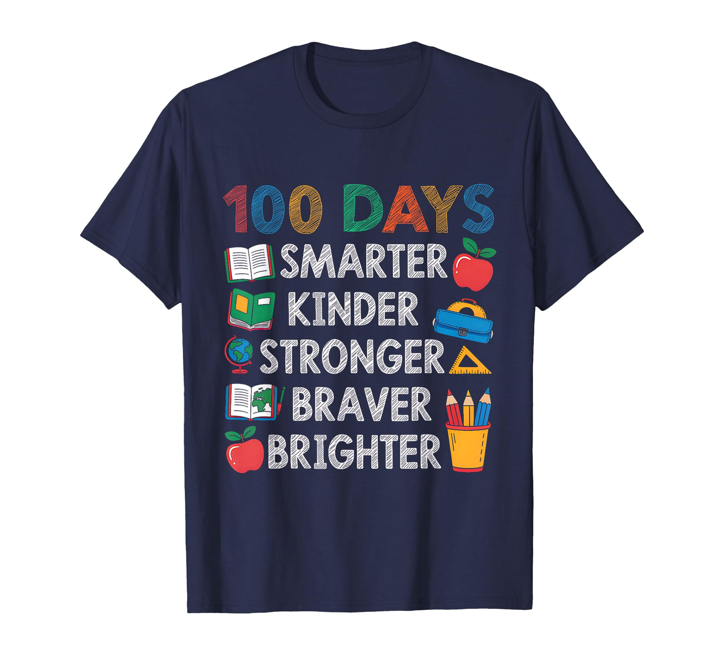 Happy 100 Days of School 100th Day of School Kids Boys Girls T-Shirt