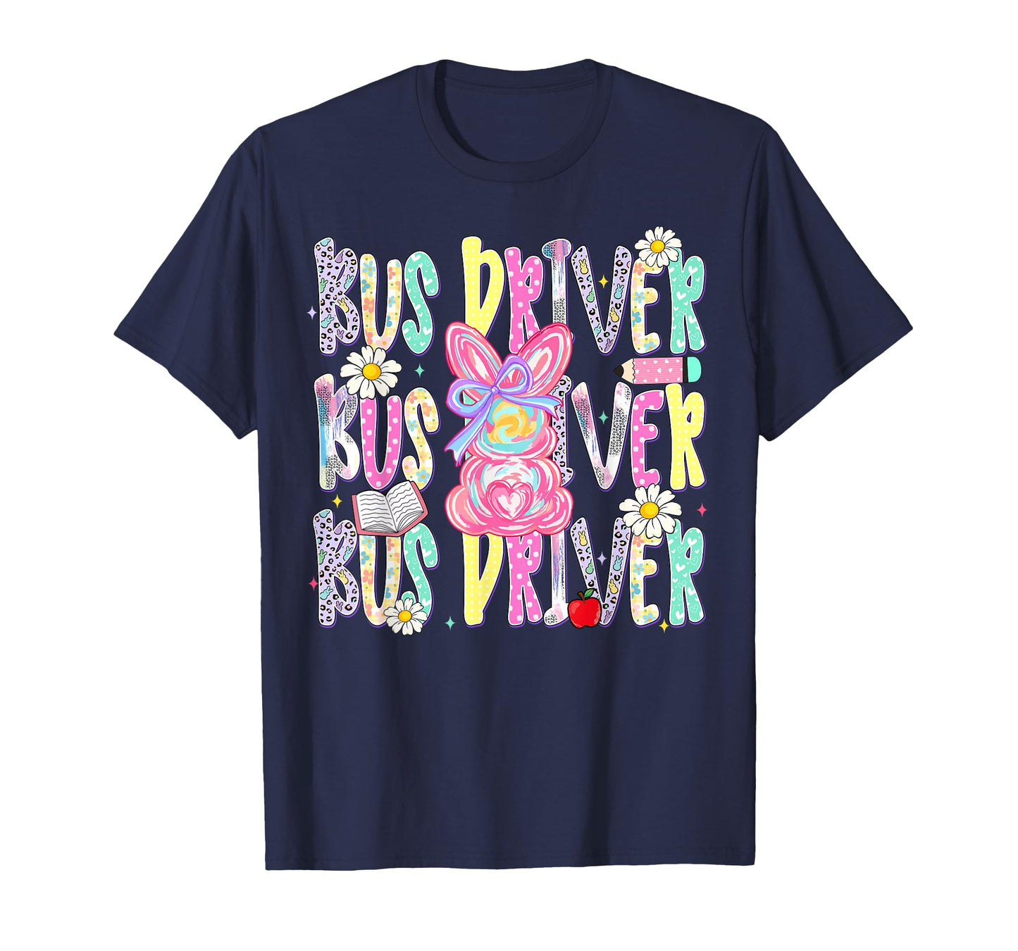 Easter Bus Driver Cute Colorful Spring Shirt T-Shirt