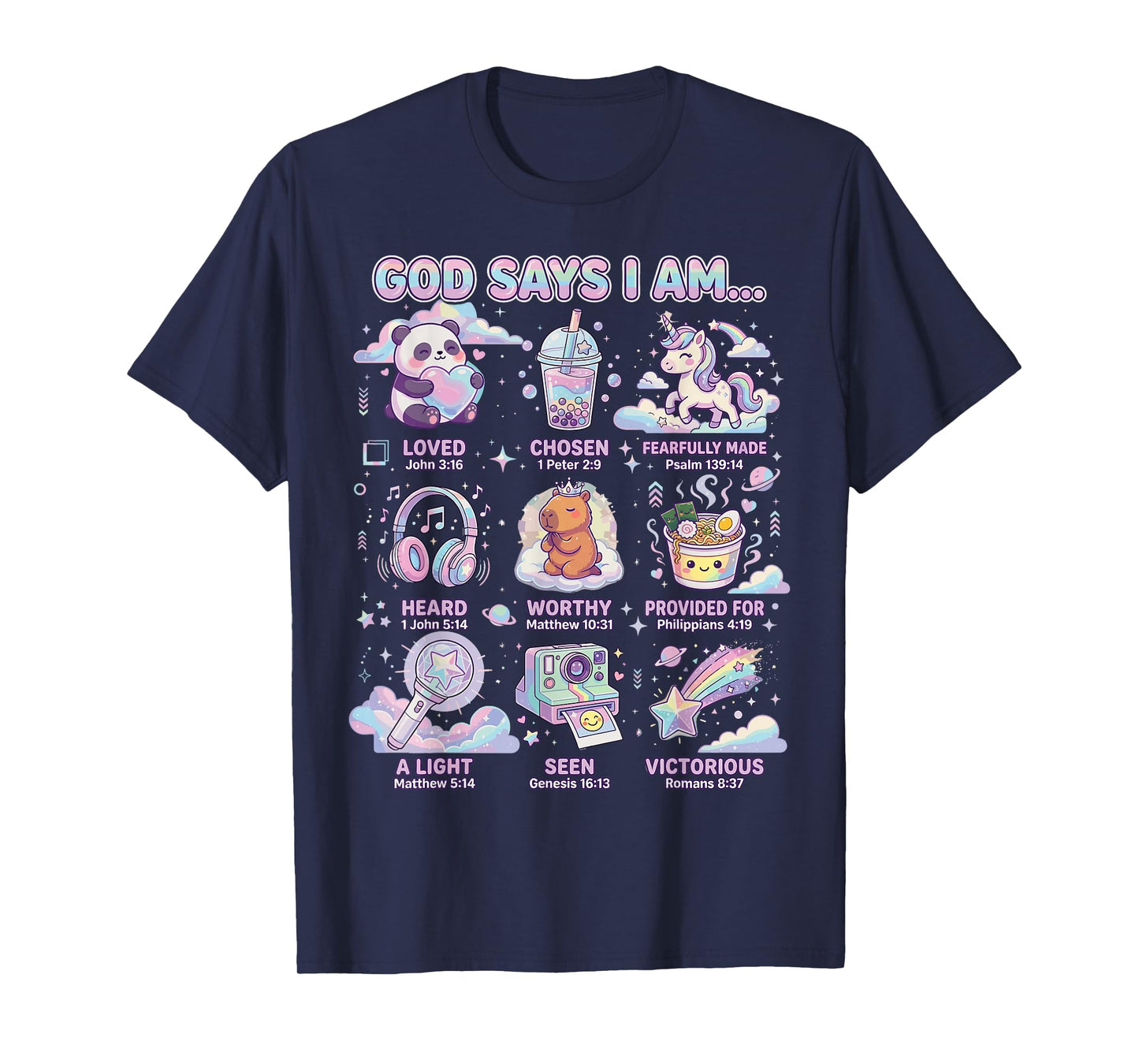 God Says I Am Bible Verses for Christian Girl T-Shirt
