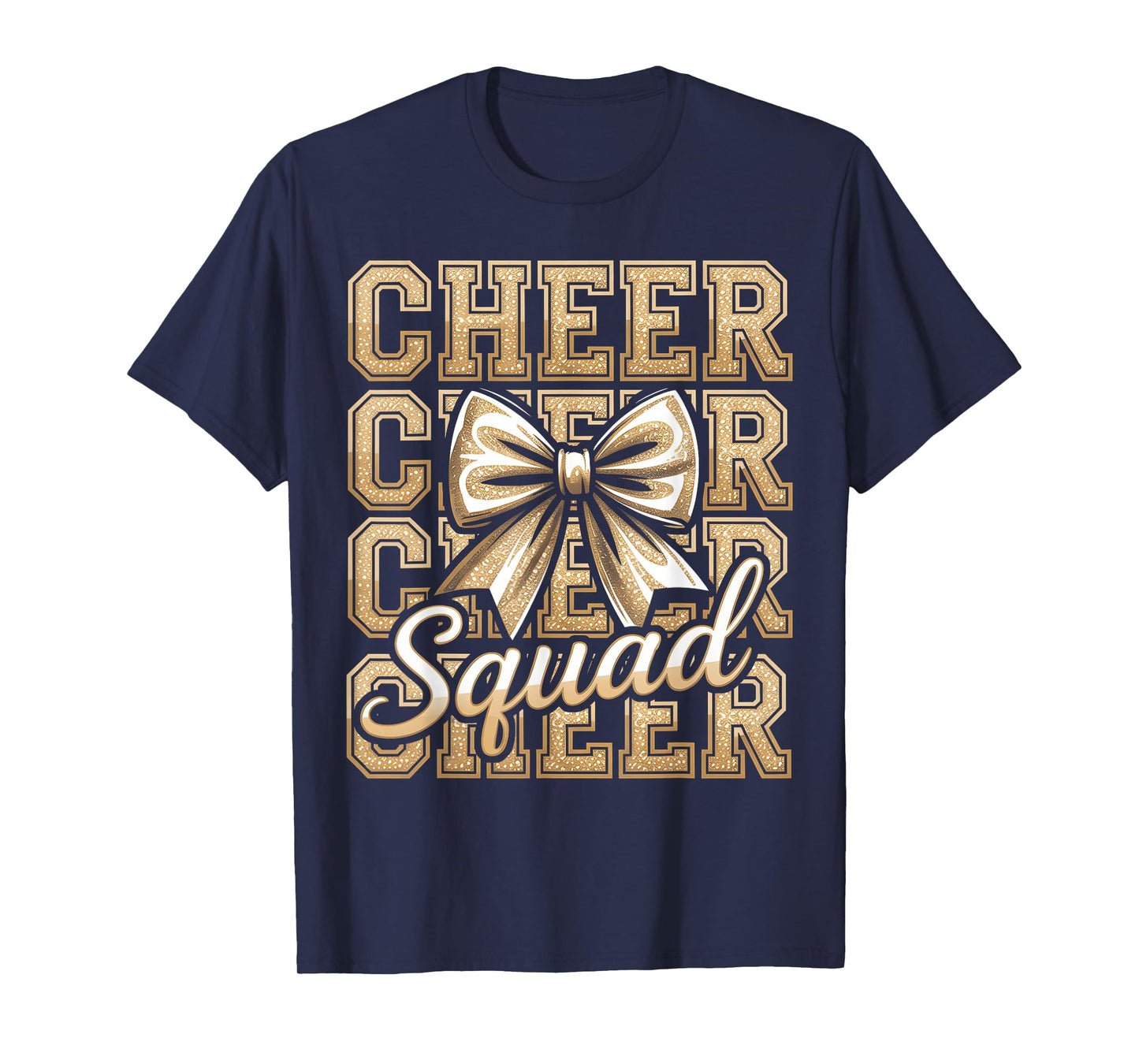 Cheer Squad Gold Funny Sport Cheerleader Cheerleading Team T-Shirt