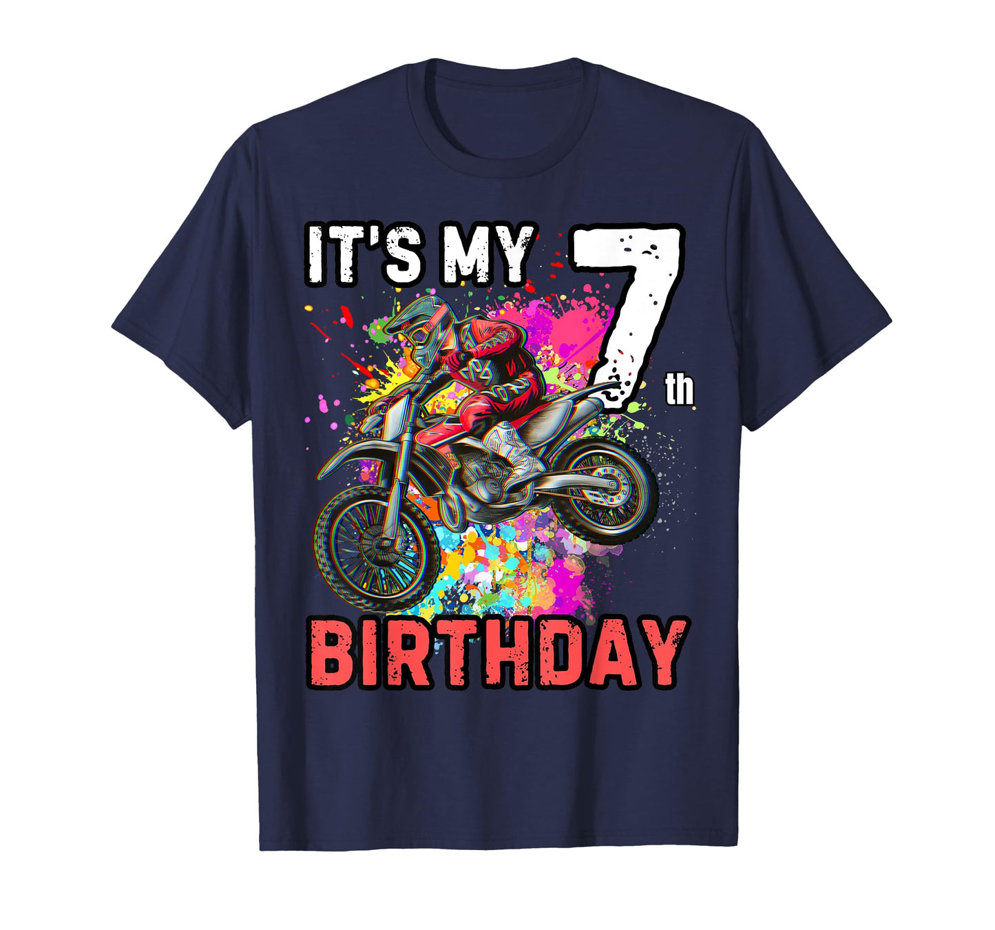 It's my 7th Boy Birthday Dirt Bike MX Motocross Birthday T-Shirt