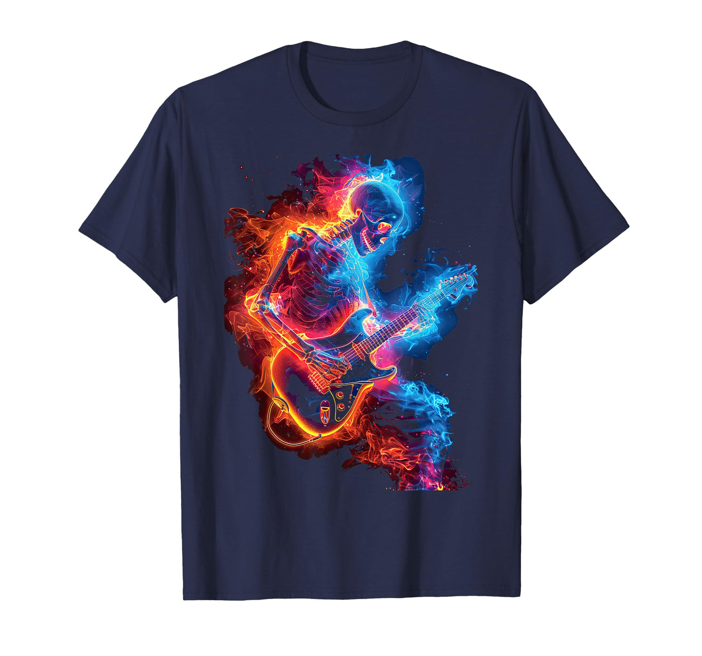 Skeleton playing guitar ,Rock Star Shredding Guitar T-Shirt