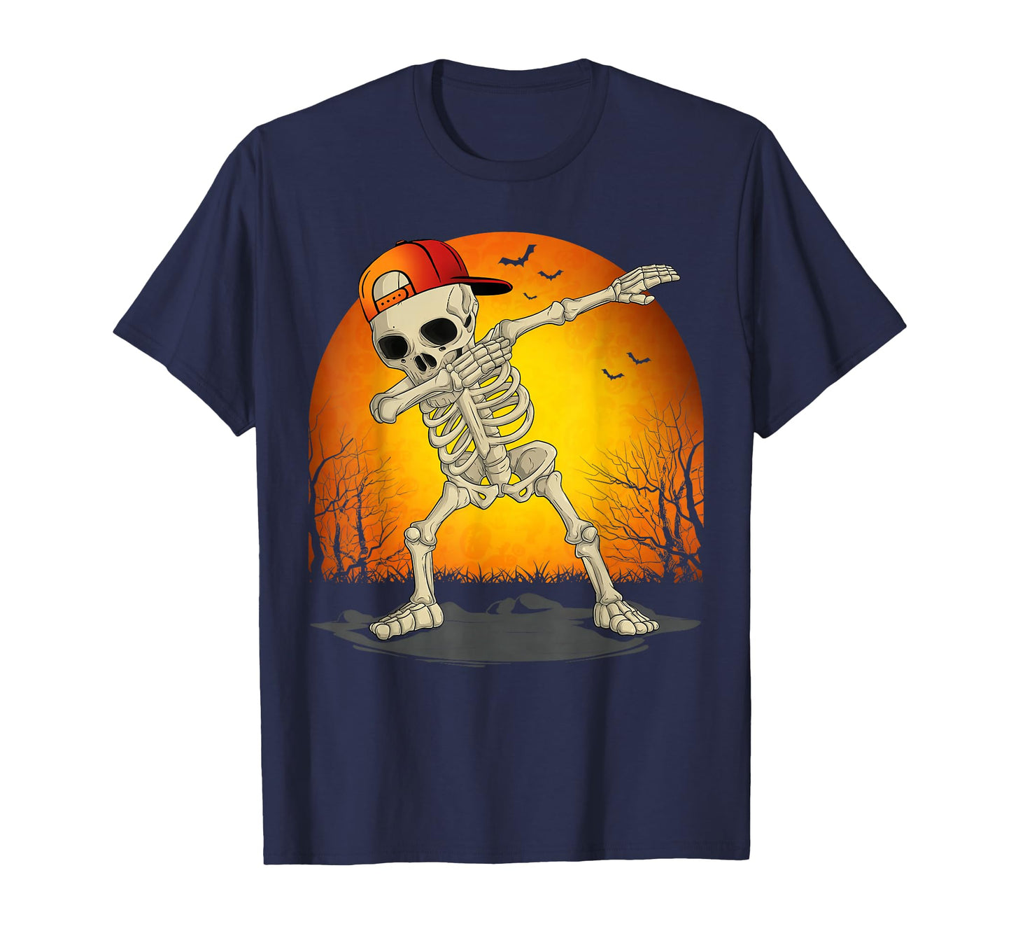 Funny Dabbing Skeleton Skull Halloween for Kids Boys Men T-Shirt