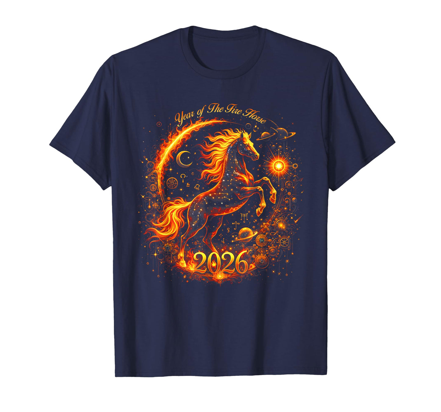 Year of The Fire Horse 2026 Lunar Chinese New Year Zodiac T-Shirt