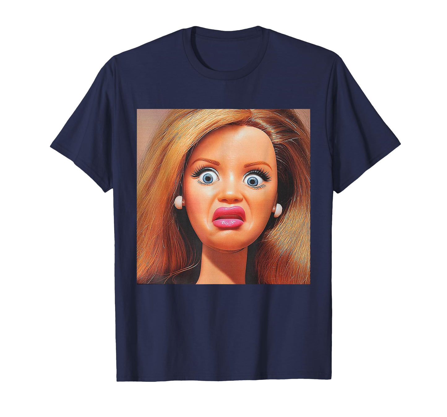 Funny Disgusting Doll face Meme Hilarious Sarcastic Gift Y2K T-Shirt