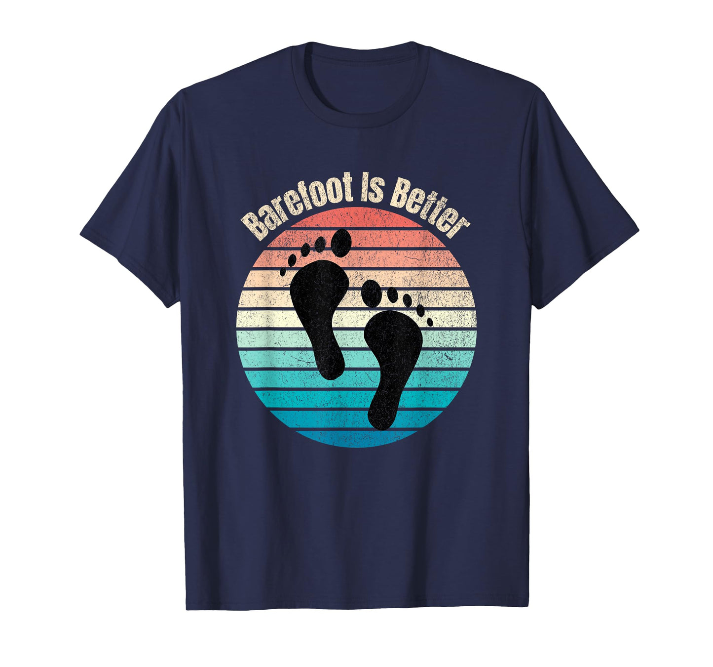 Barefoot Is Better Sunset Earthing T-Shirt