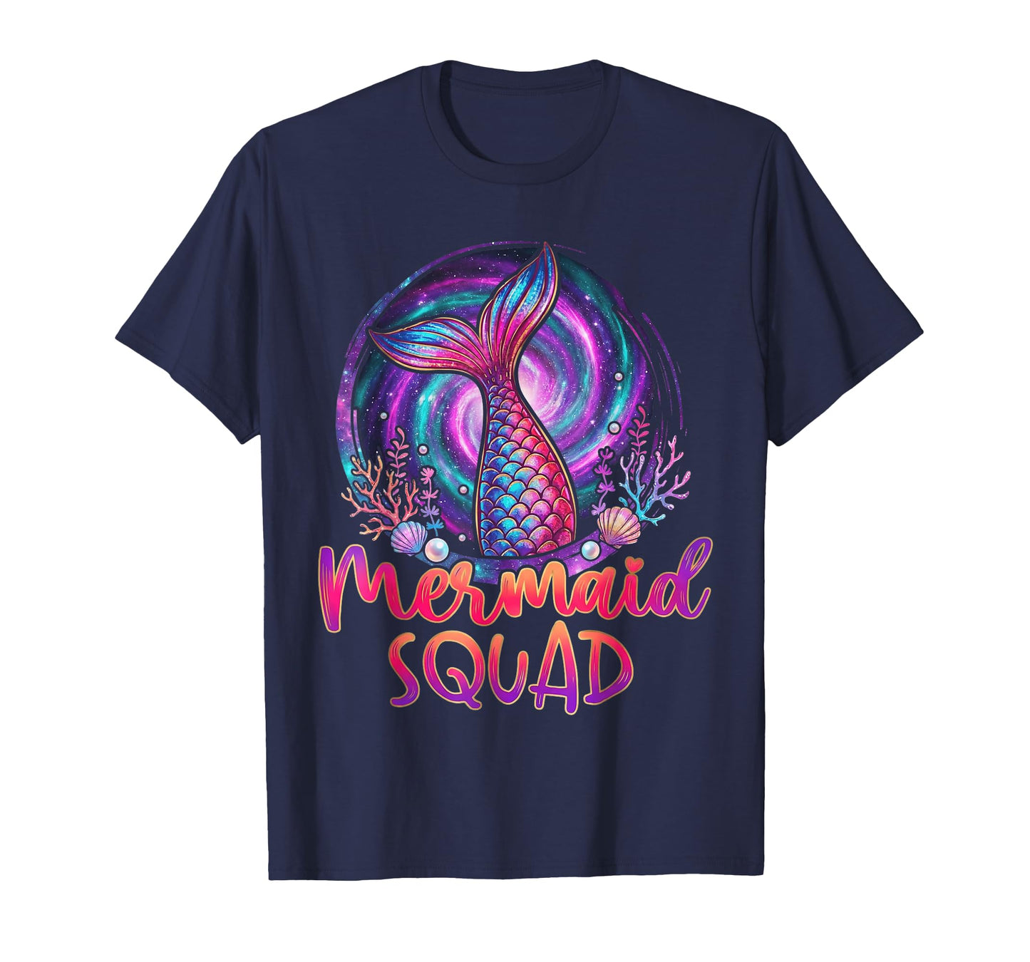 Cute Mermaid Squad Birthday Family Matching Mermaid Tie Dye T-Shirt
