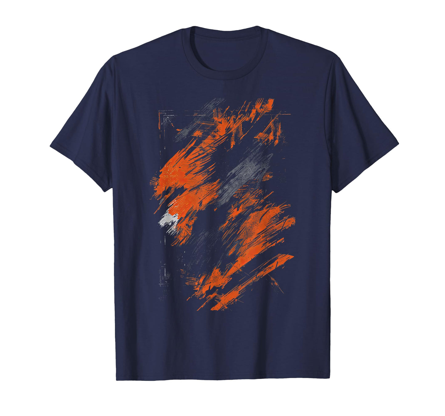 Orange And Black Dynamic Splatter T-Shirt
