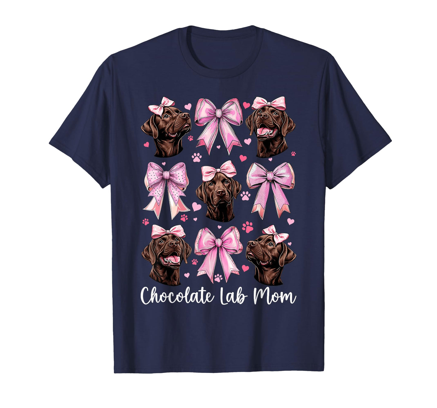 Chocolate Lab Mom Mama Chocolate Labrador Retriever Dog T-Shirt
