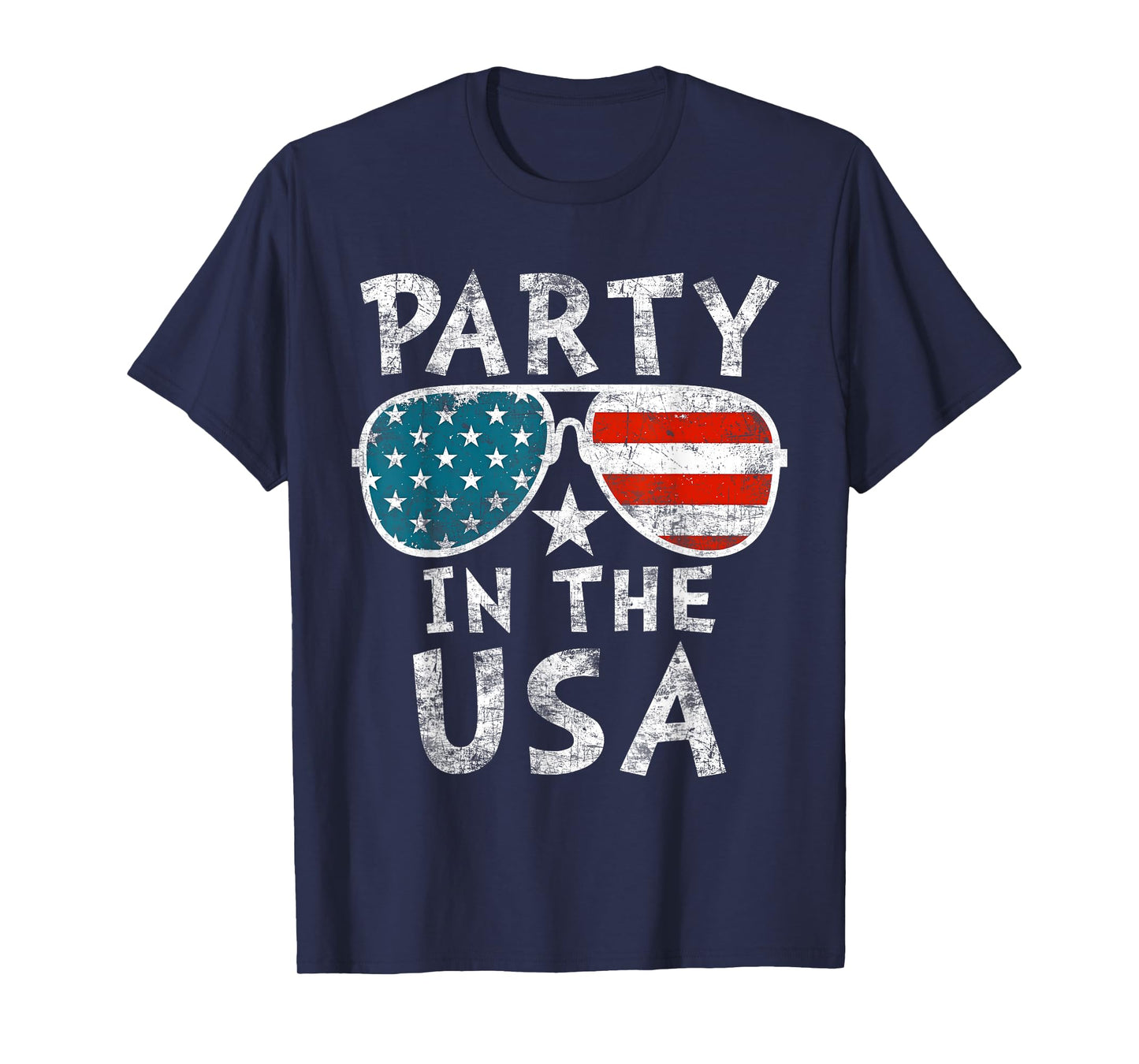 American Flag Party In USA 4th July Patriotic Kids Teen Girl T-Shirt