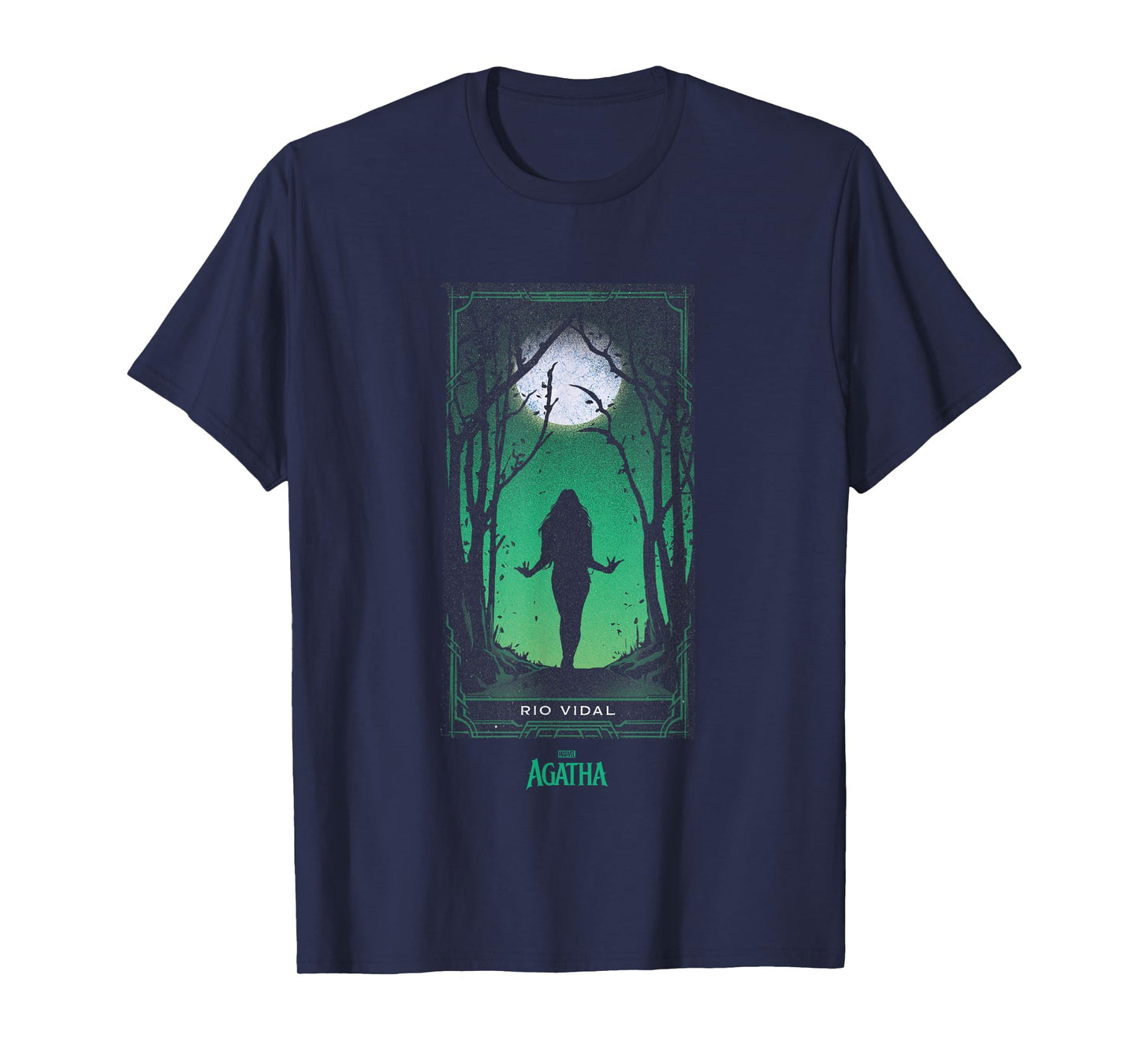 Marvel Agatha All Along Green Rio Vidal Tarot Card Vintage T-Shirt