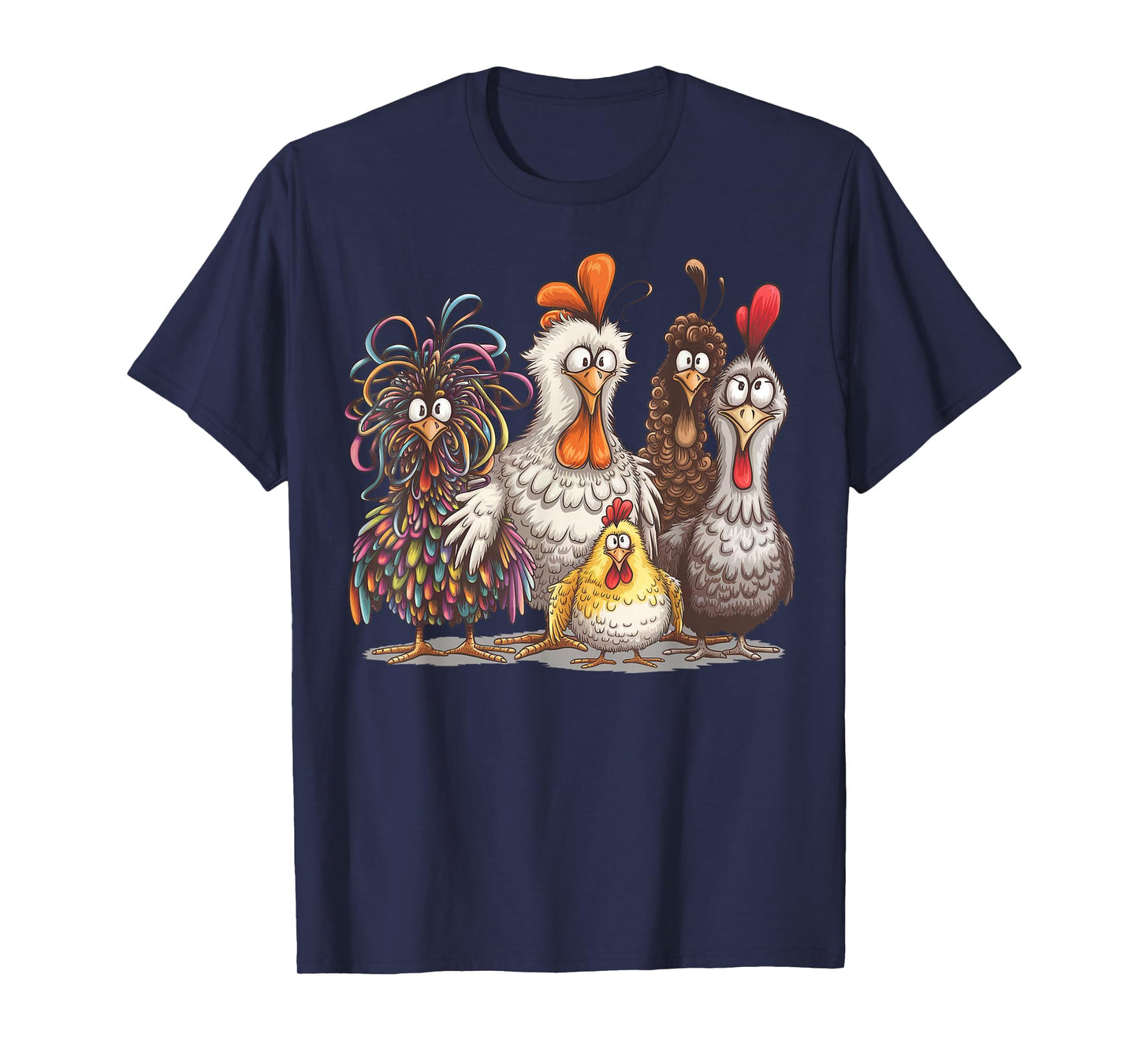 Chicken Art Crazy Chicken Gifts For Men Women Kid Boy Family T-Shirt