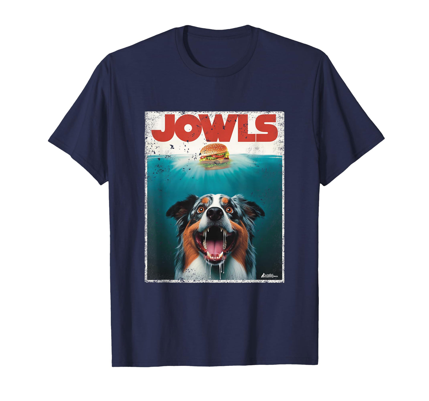 Funny Aussie Jowls Australian Shepherd Fur Baby Mom Dog Dad T-Shirt
