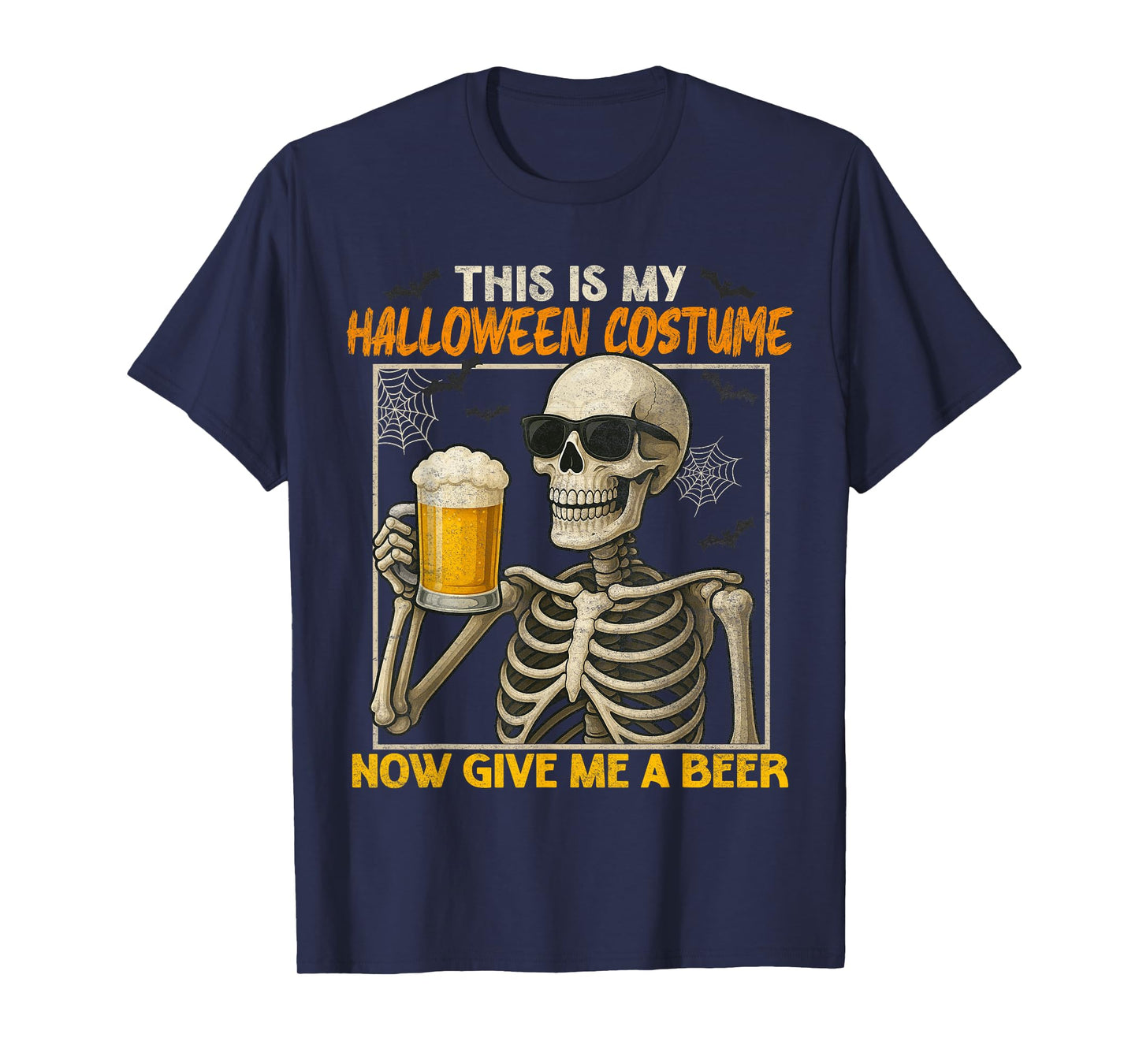 Funny DIY Lazy This is My Halloween Costumes Skeleton Men T-Shirt
