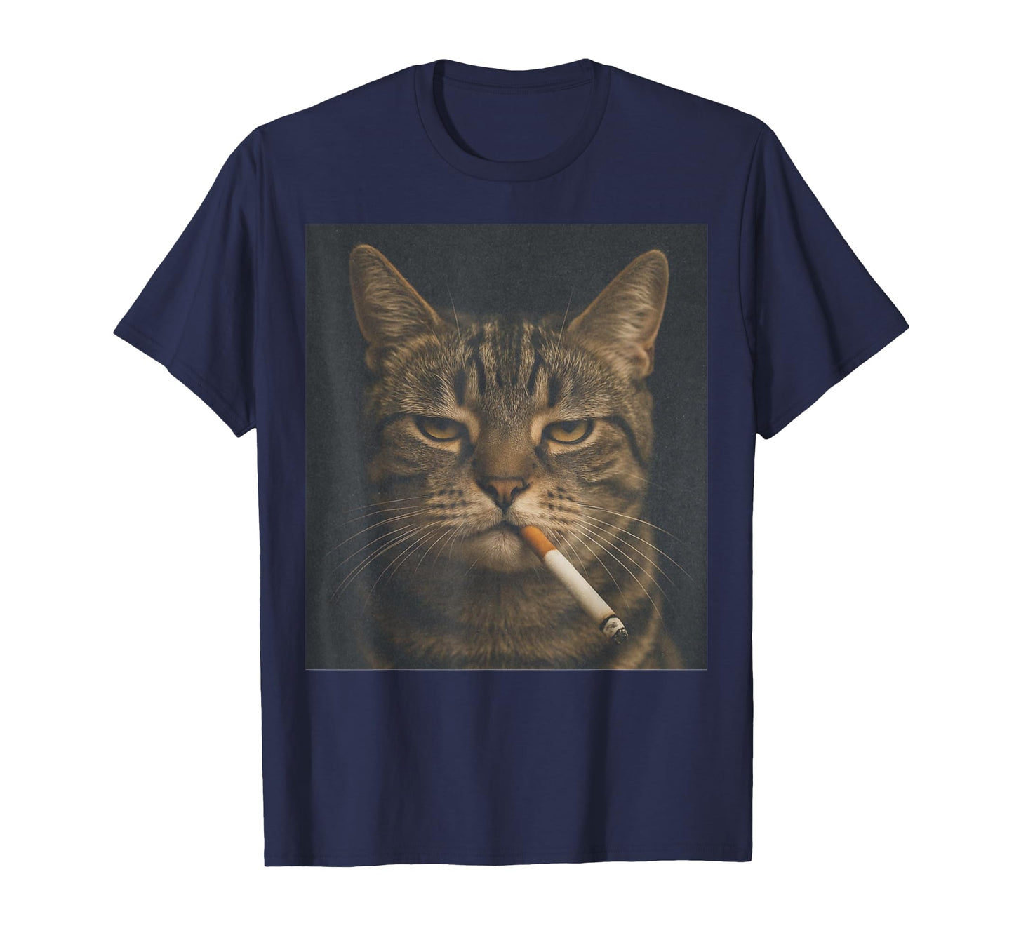 Funny Cat with Cigarette Sarcastic Meme Smoking Cat T-Shirt