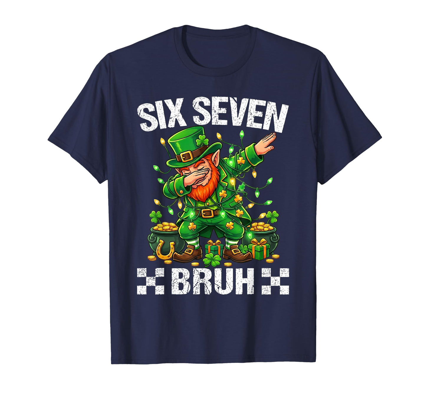 67 St Patricks Funny Six Seven Meme Leprechaun Boys Men T-Shirt
