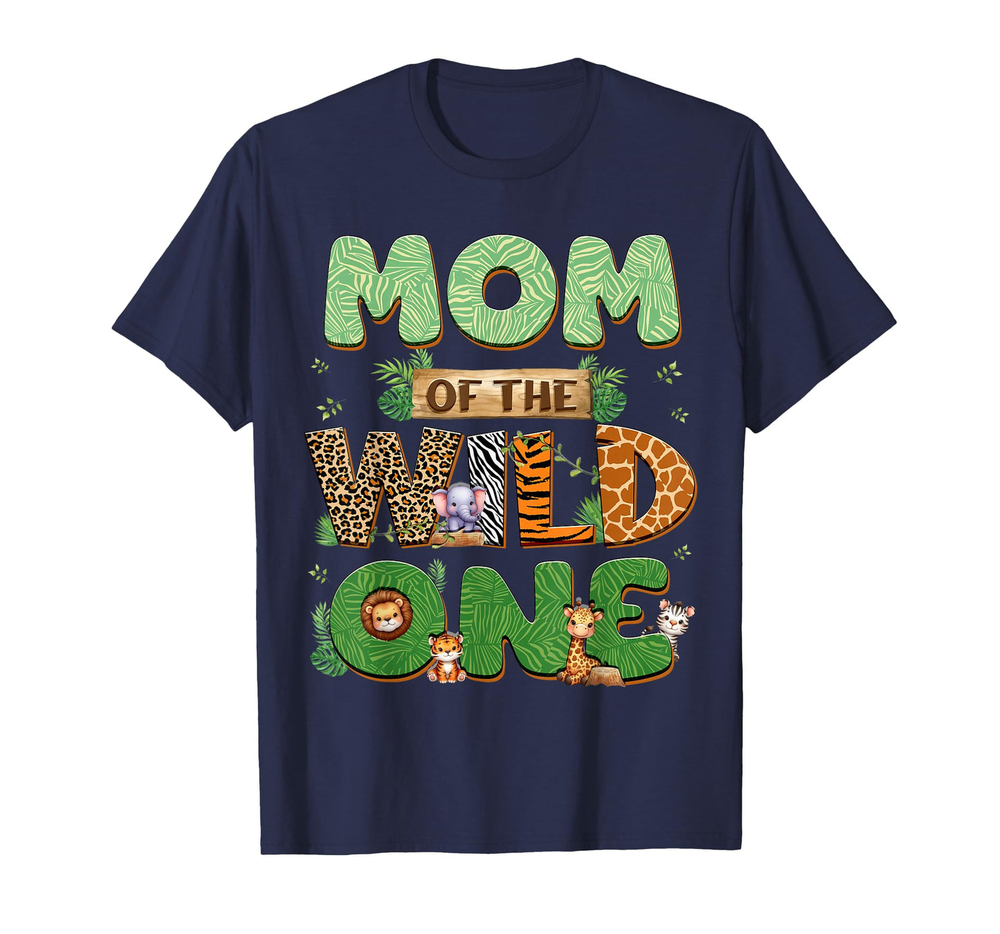 Mom Of The Wild One Birthday Family Matching Party Decor T-Shirt