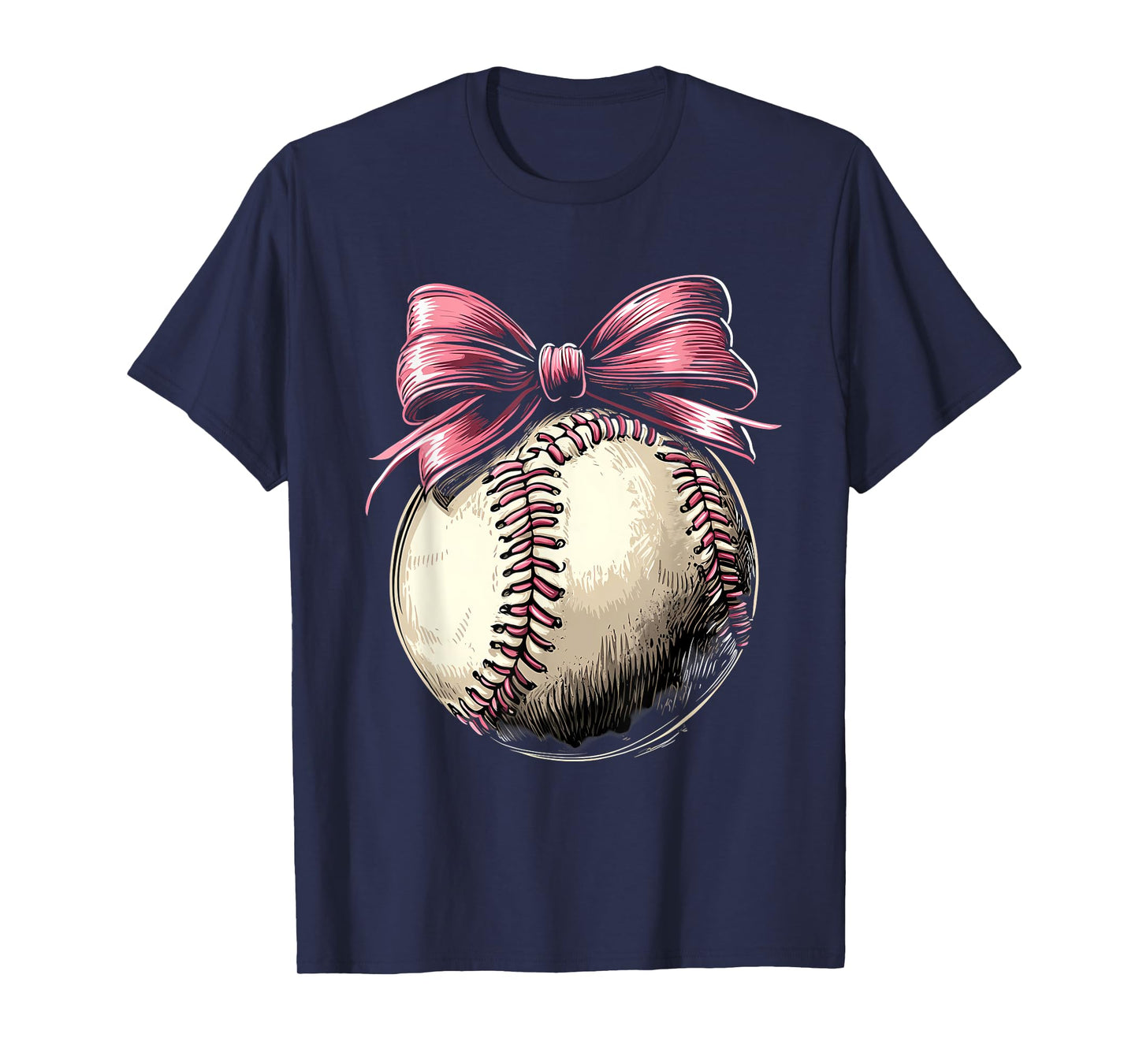 Baseball Coquette Bow Cute Baseball Game T-Shirt