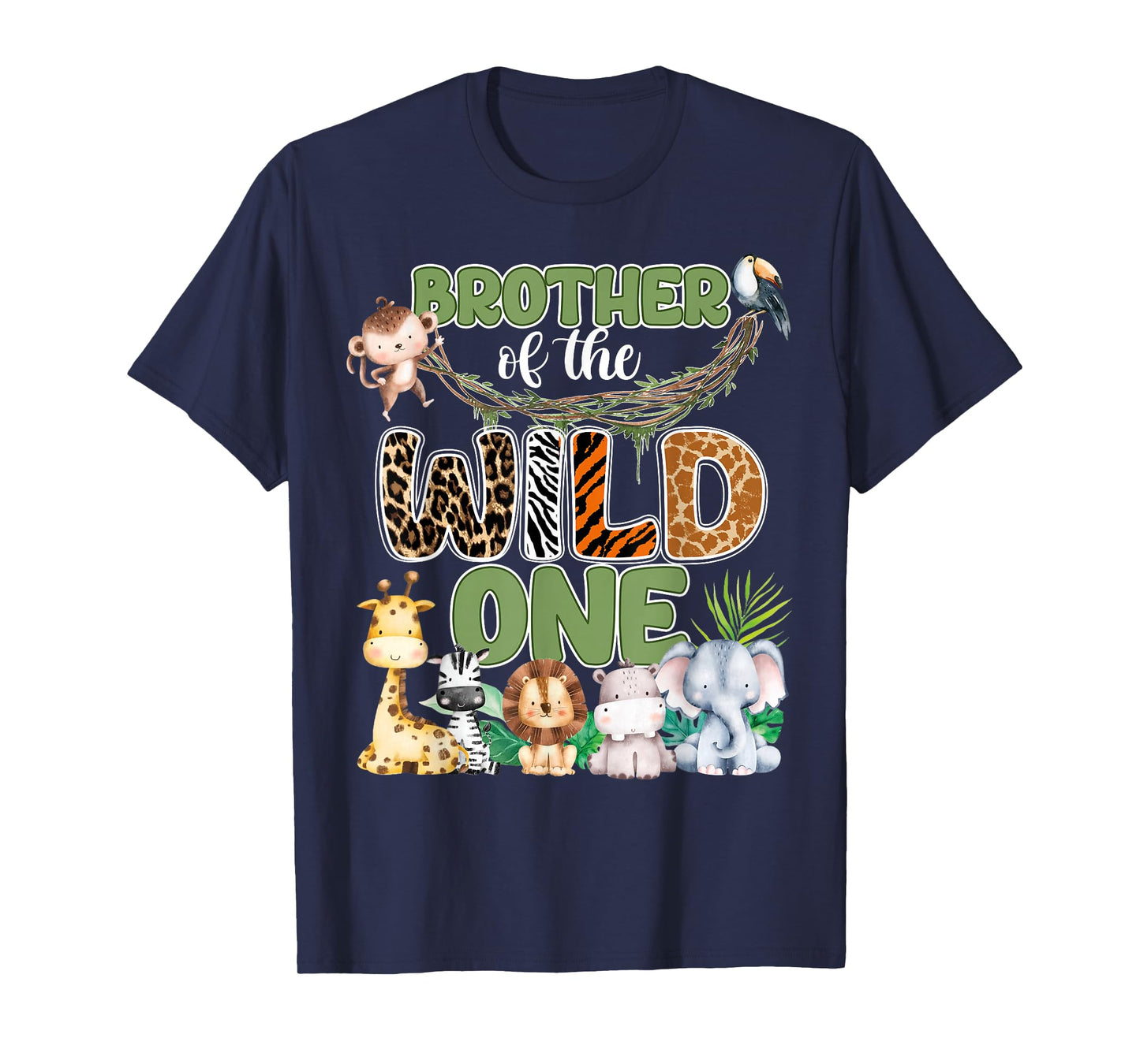 Brother of The Wild One 1St Birthday Family Safari Jungle T-Shirt