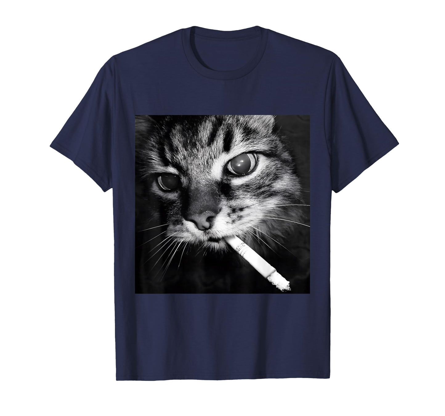 Cigarette Kitten Funny Smoking Cat Meme Stupid Brainrot T-Shirt