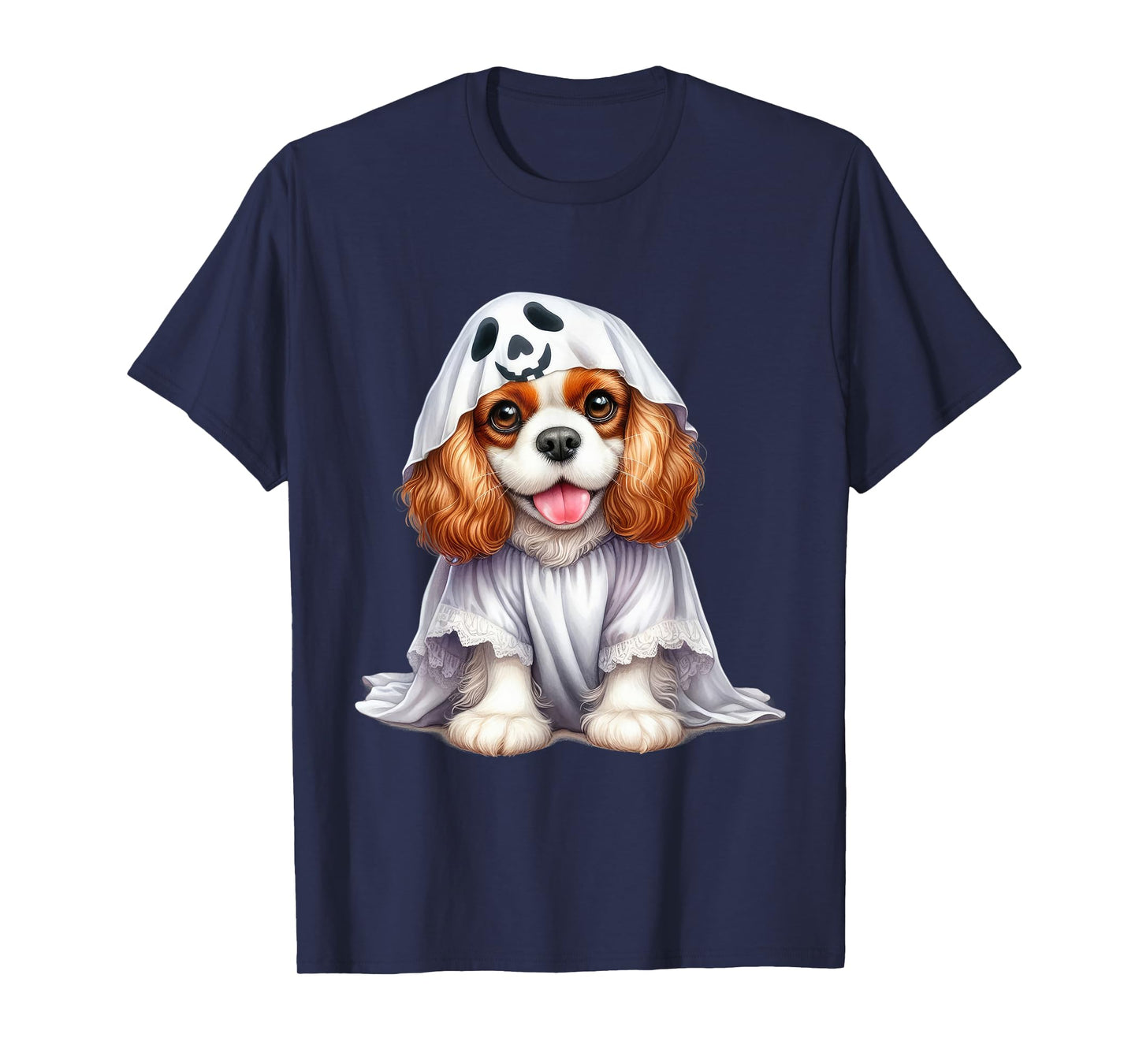 Funny Ghost Cavalier King Charles Spaniel Dog Lover T-Shirt