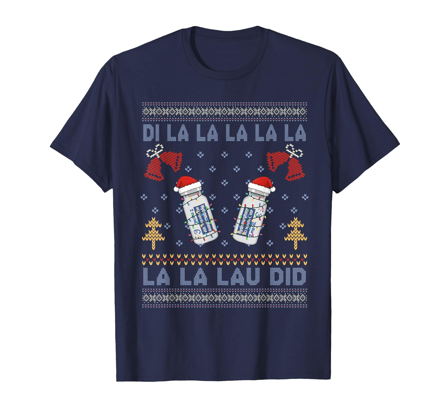 Dilaudid Ugly Christmas, Nurse Winter, Emergency Department T-Shirt