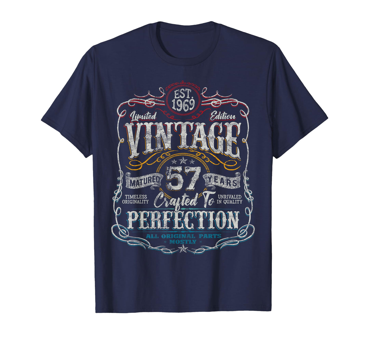 Vintage 1969 Limited Edition Shirt 57 Year Old 57th Birthday T-Shirt