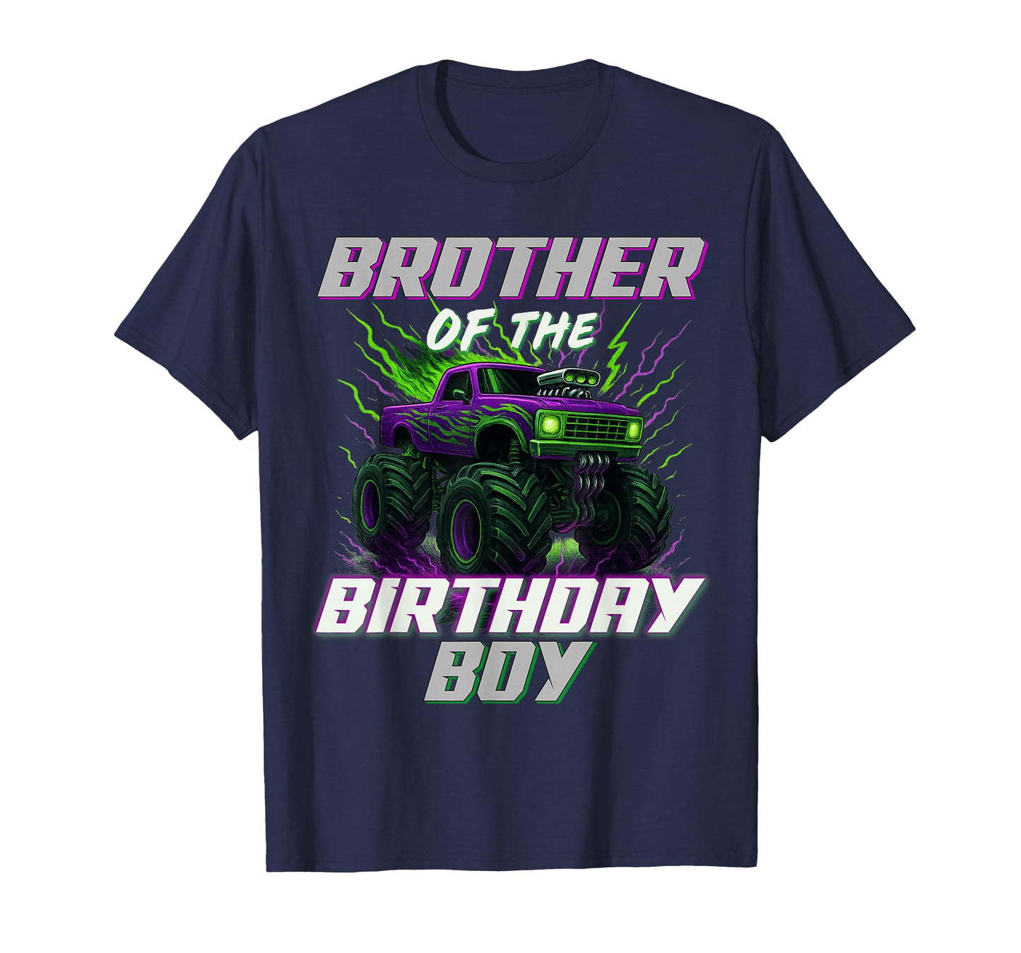 Brother of The Birthday Boy Monster Truck T-Shirt