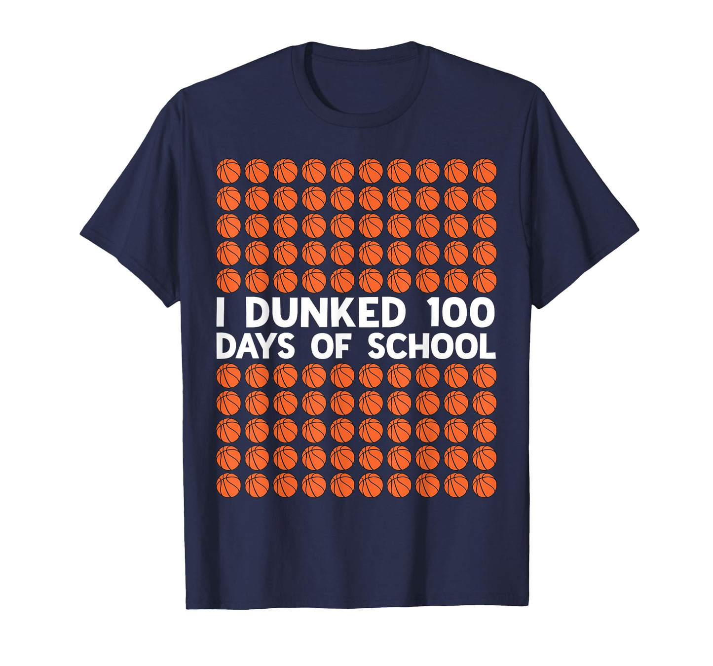 I Dunked 100 Days of School Basketball 100th Day Kids Boys T-Shirt