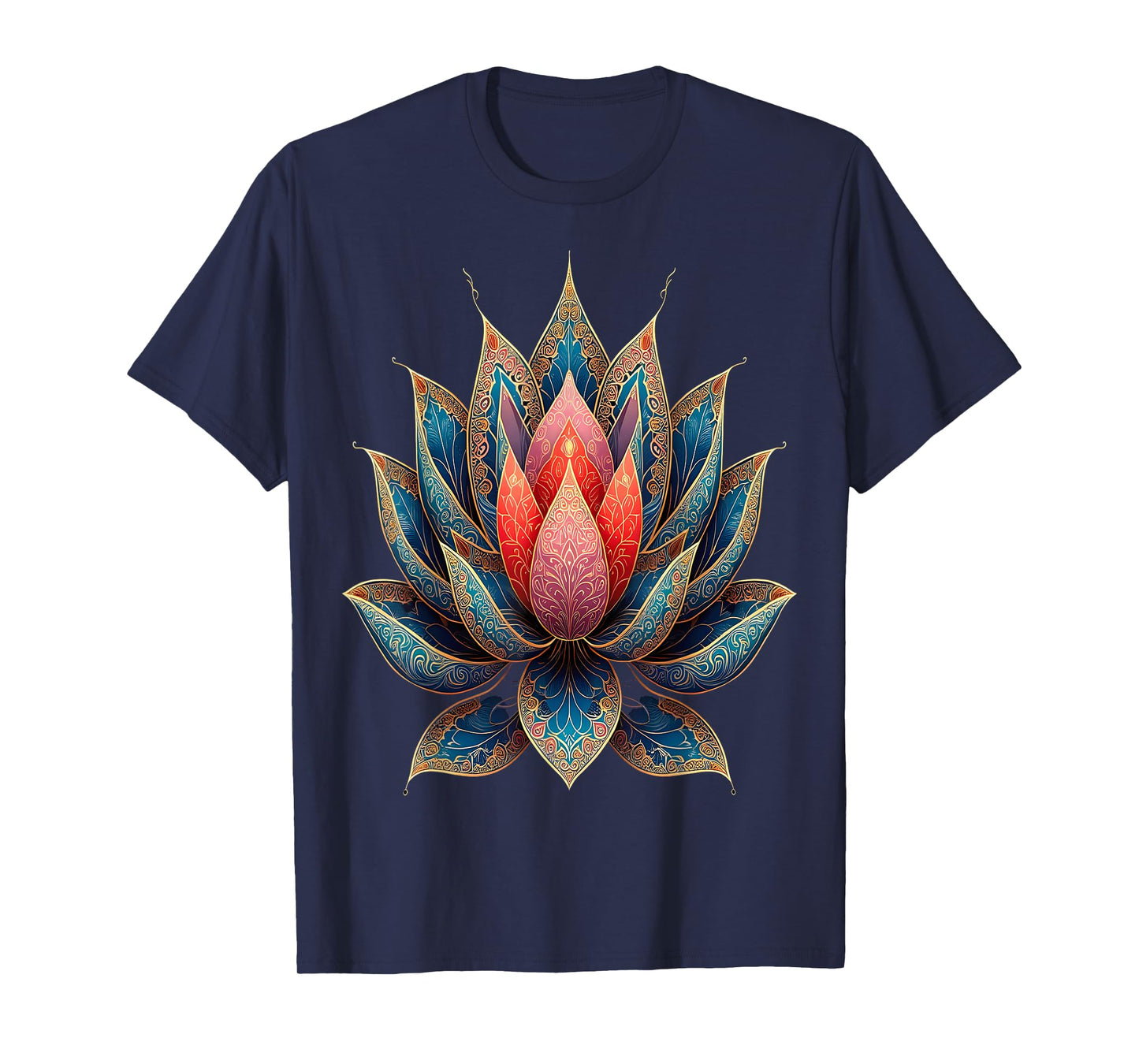 Ornate Lotus Mandala Spiritual Serenity T-Shirt
