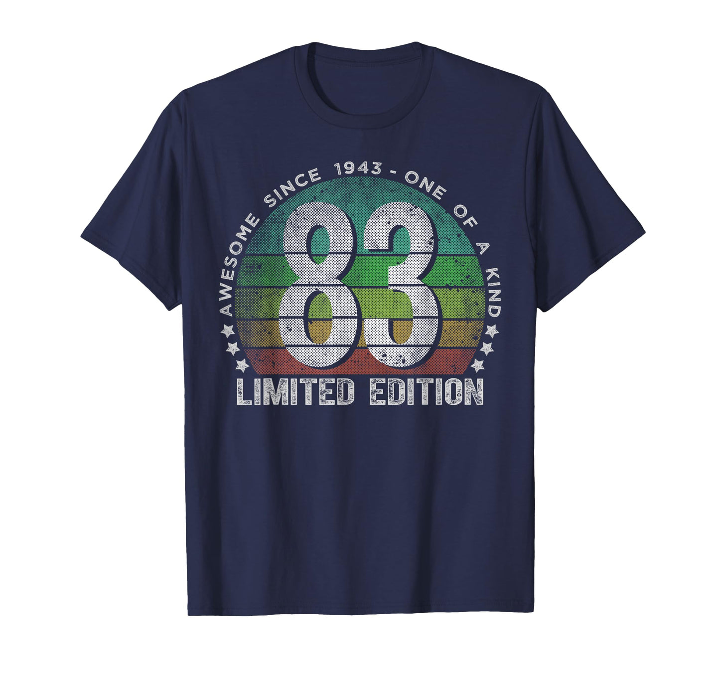 83 Year Old Gifts Vintage 1943 Limited Edition 83rd Birthday T-Shirt