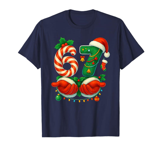 67 Christmas 6 7 Xmas Meme Funny Christmas Boys Girls Kids T-Shirt