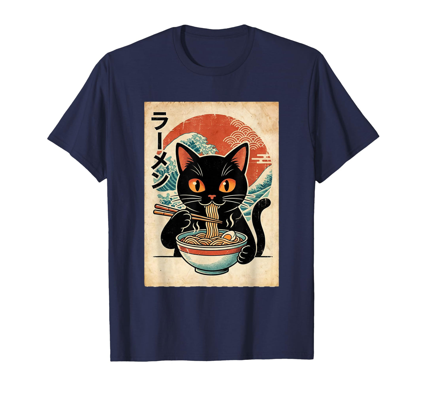 Cute Ramen Cat Kawaii Japanese Anime Cat Lover T-Shirt