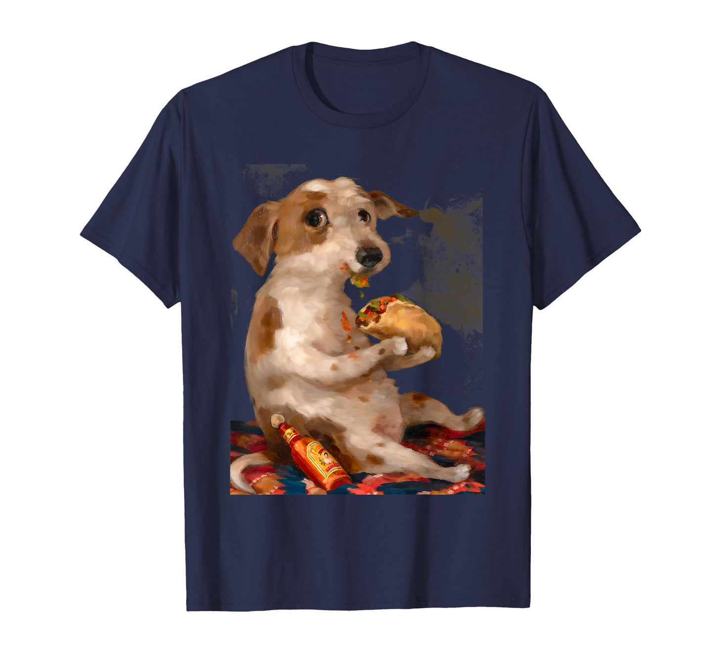 Dog Chill with Taco Vintage Funny Dog Taco Whimsical T-Shirt