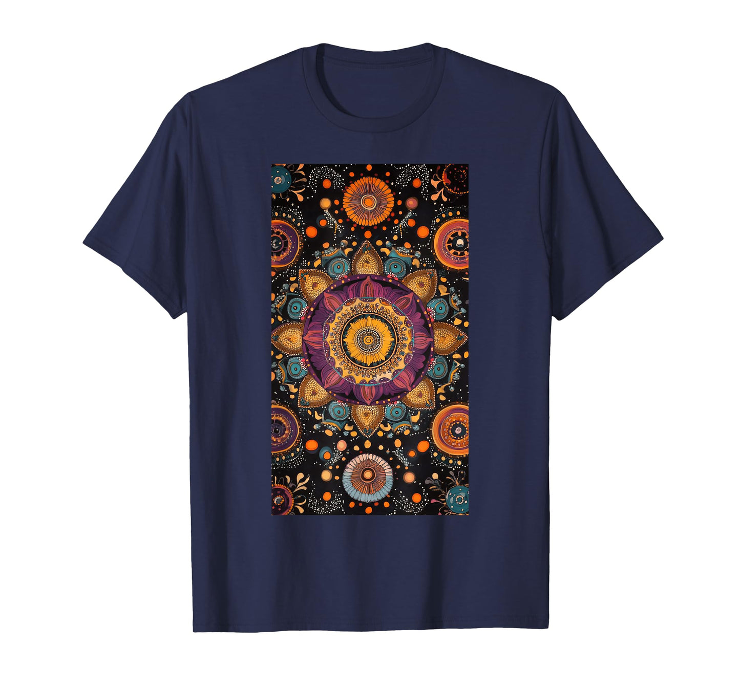 Geometric Mandala Patterns Bohemian Psychedelic T-Shirt