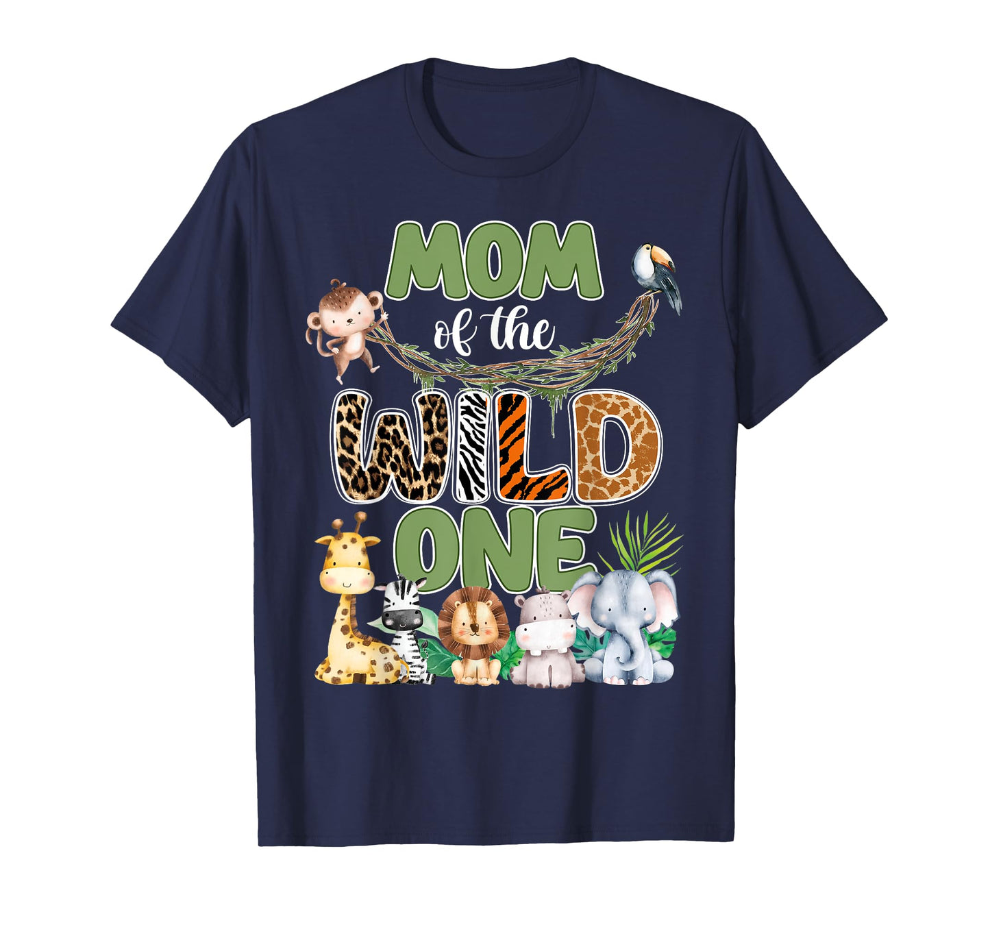 Mom of The Wild One 1St Birthday Family Safari Jungle Party T-Shirt