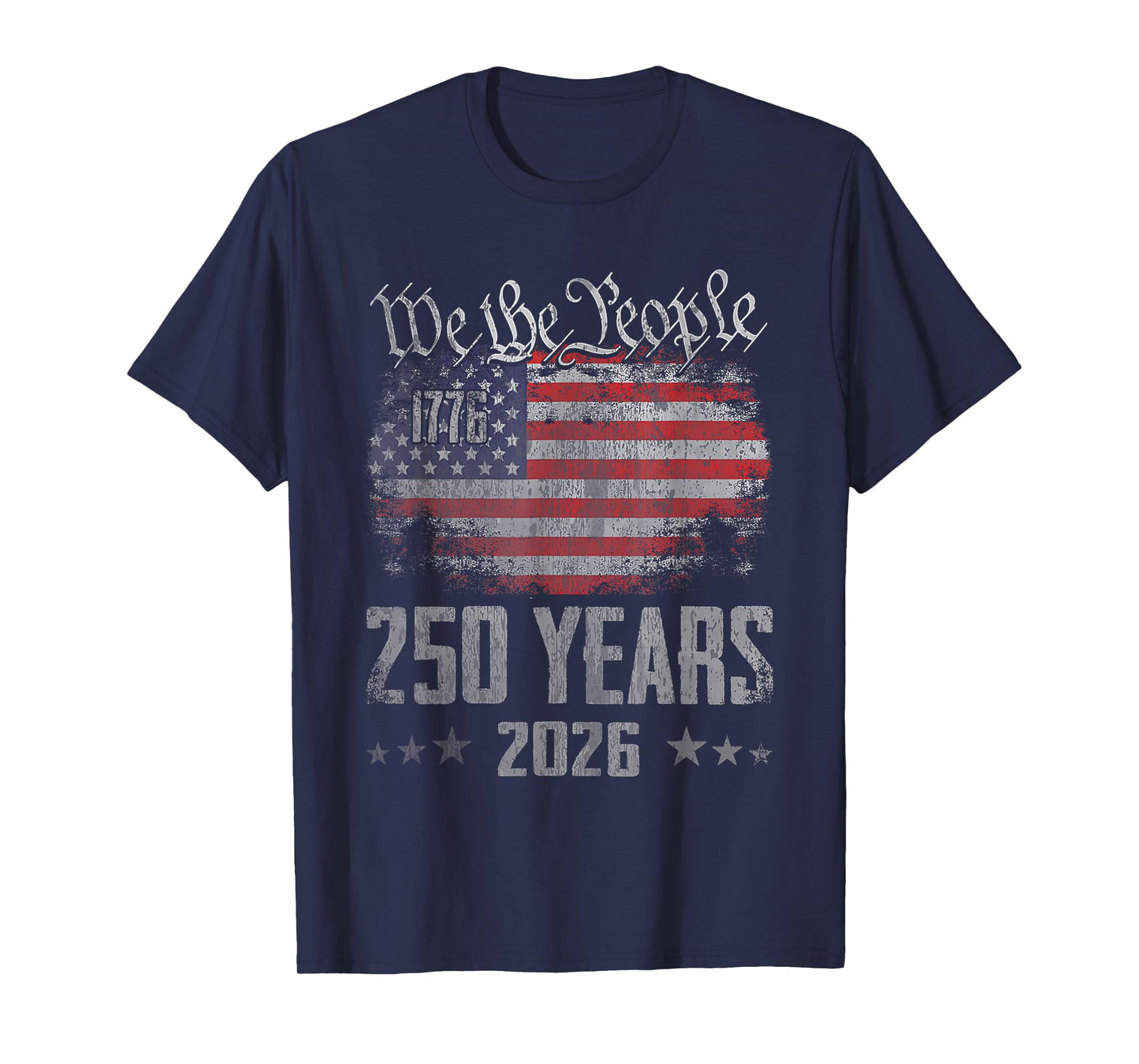 Vintage 250 Years 1776-2026 250th Birthday 4th July T-Shirt