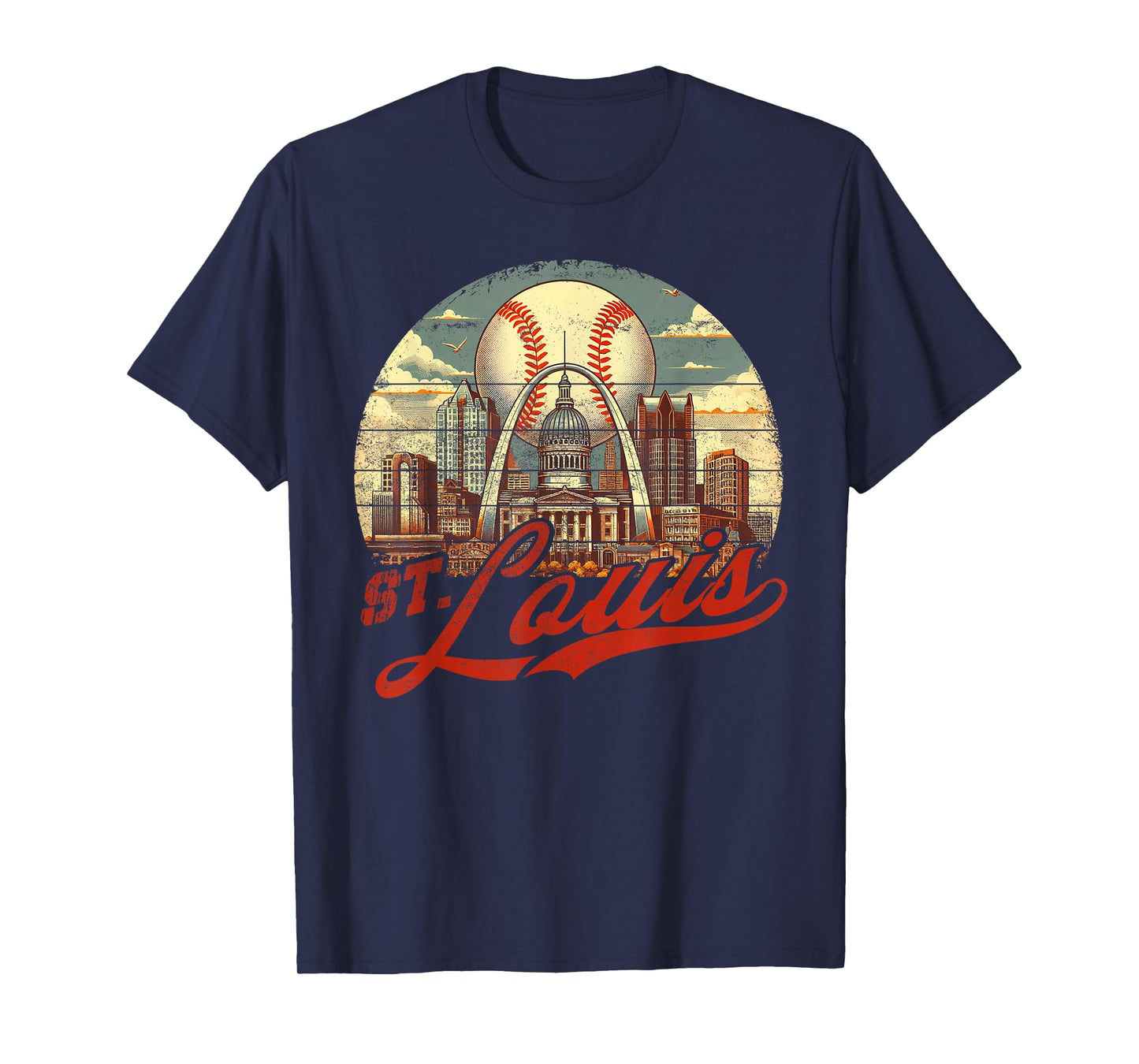 St. Louis Retro Baseball Lover Met At Game Day T-Shirt