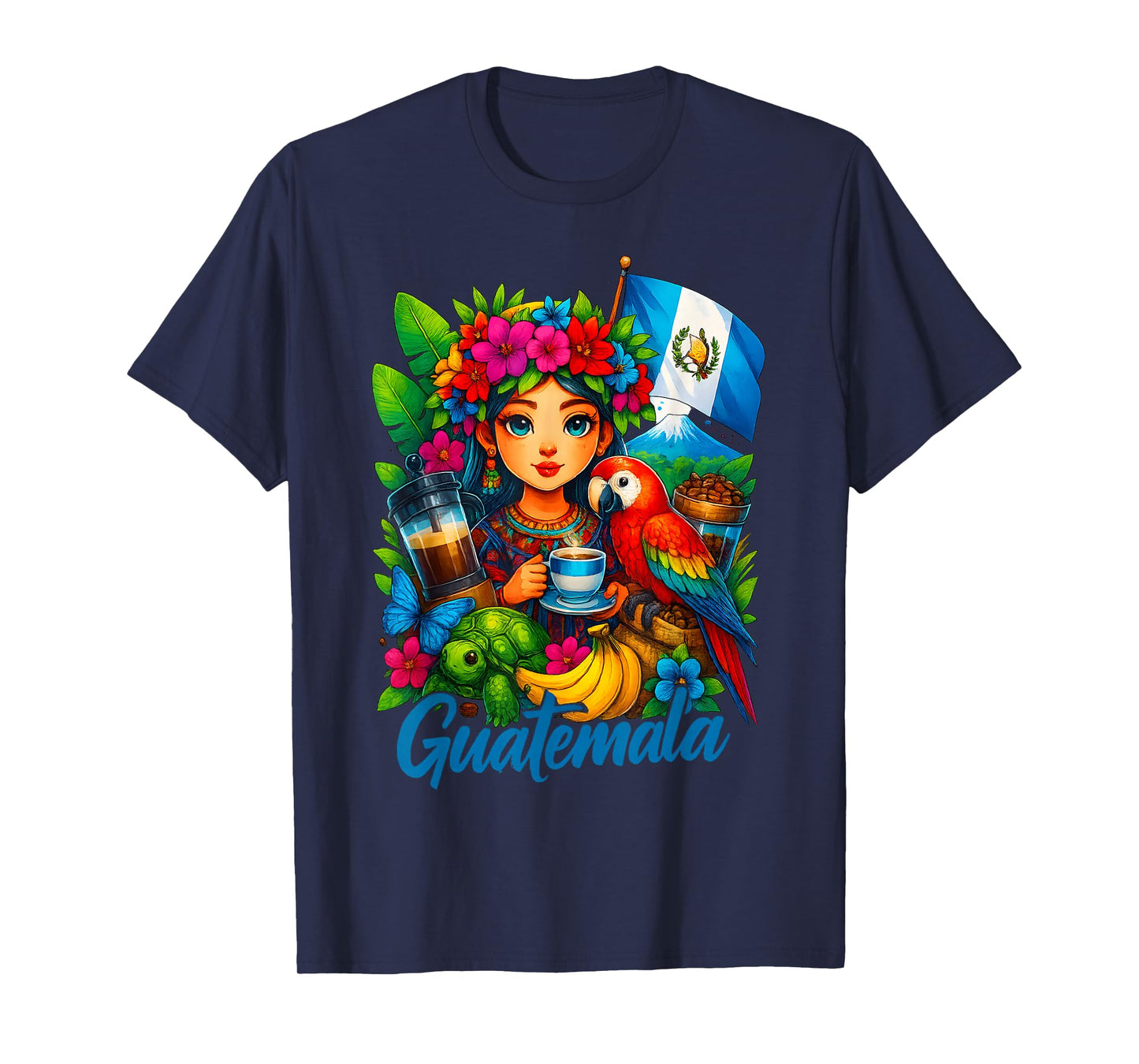 Guatemalan Flag Guatemala Women Hispanic Siesta Pride T-Shirt