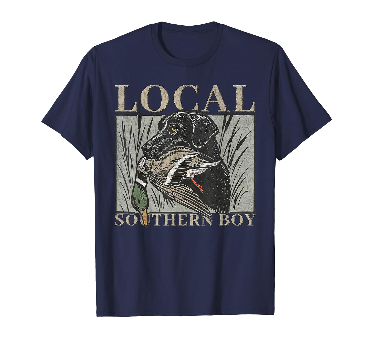 Local Southern Boy Duck Hunting Black Lab Outdoor Vintage T-Shirt