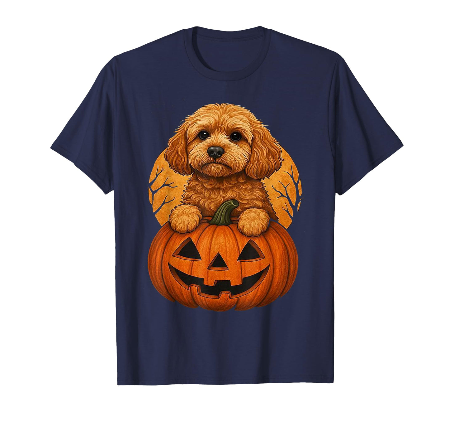 Cavapoo Pumpkin Halloween Costume Toddler Kids Men Women T-Shirt