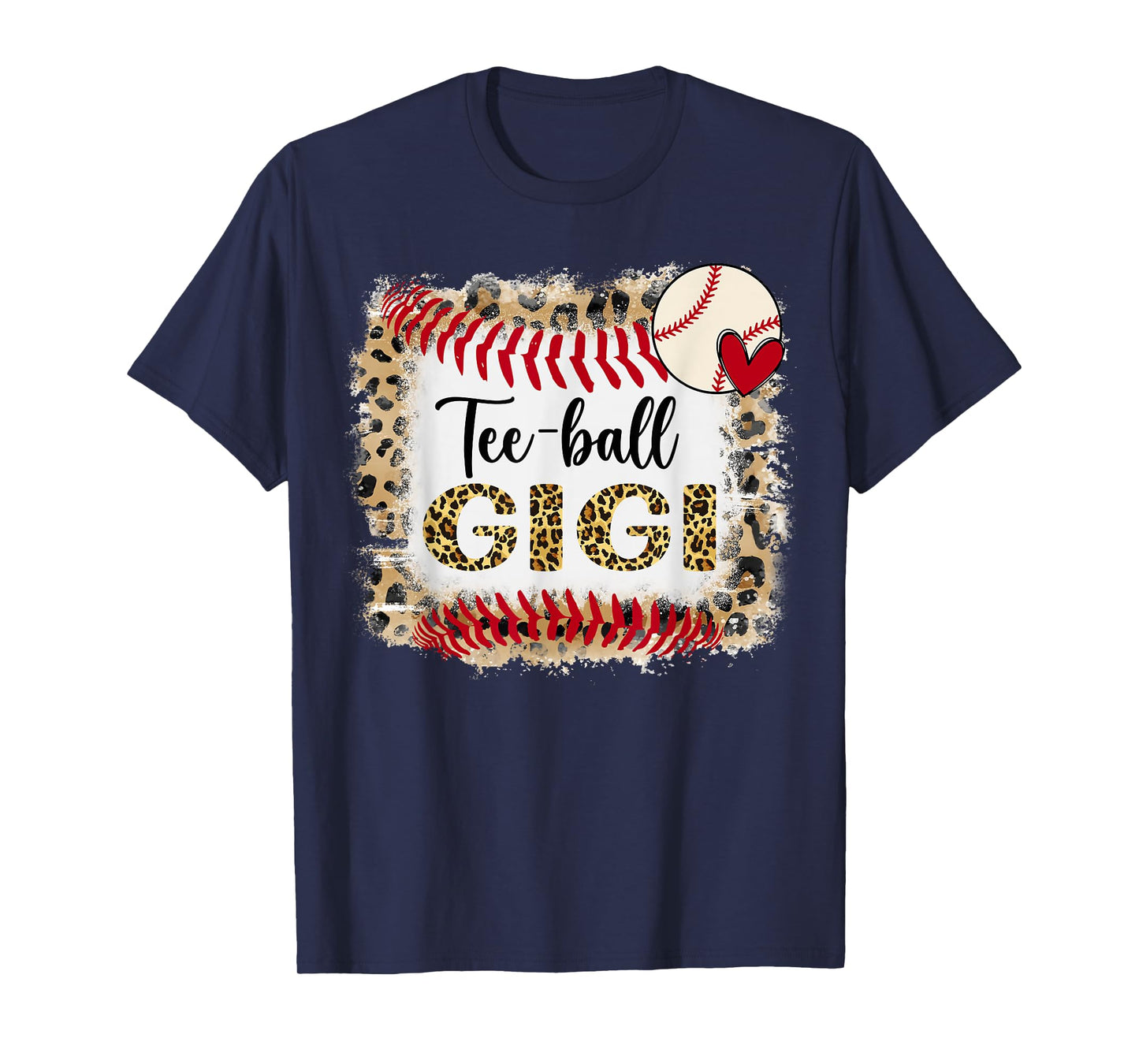 Leopard Tee-ball Gigi For Softball Player T-Shirt