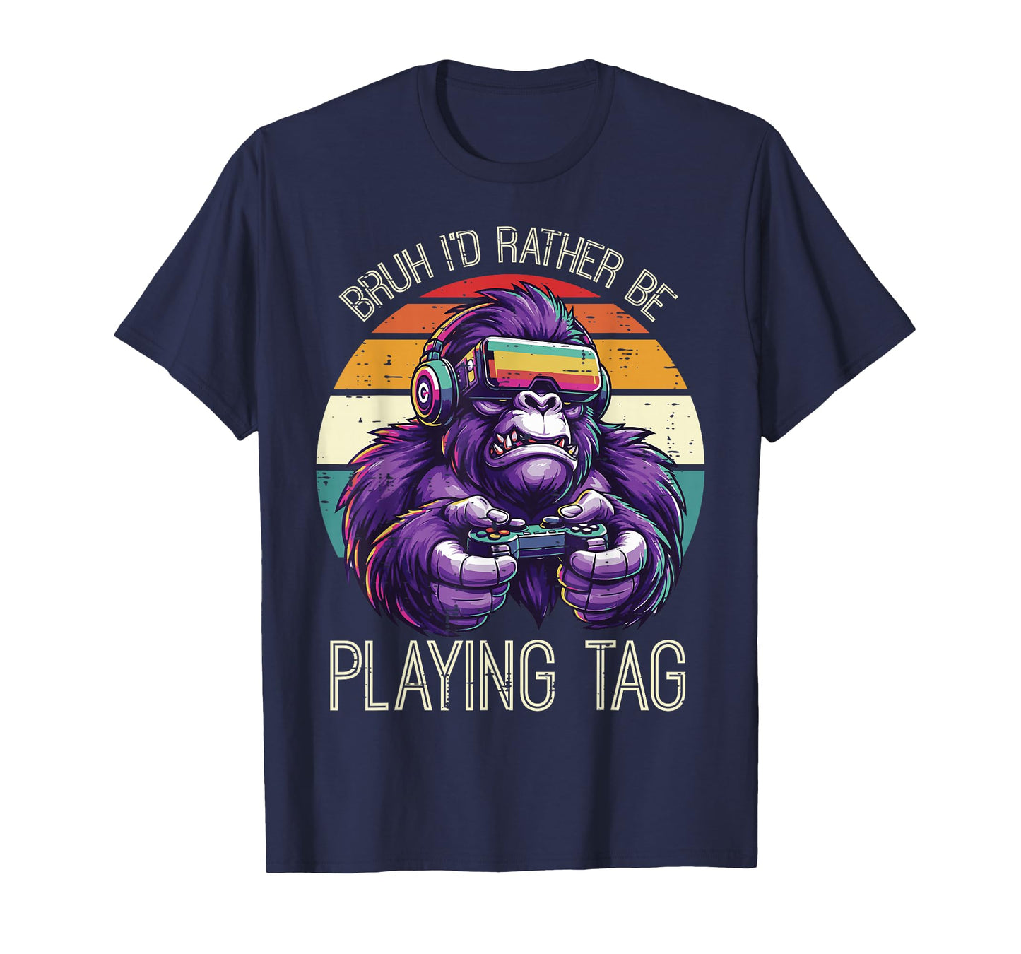 Gaming Bruh Id Rather Play Video Games Gamer Men Boys Kids T-Shirt